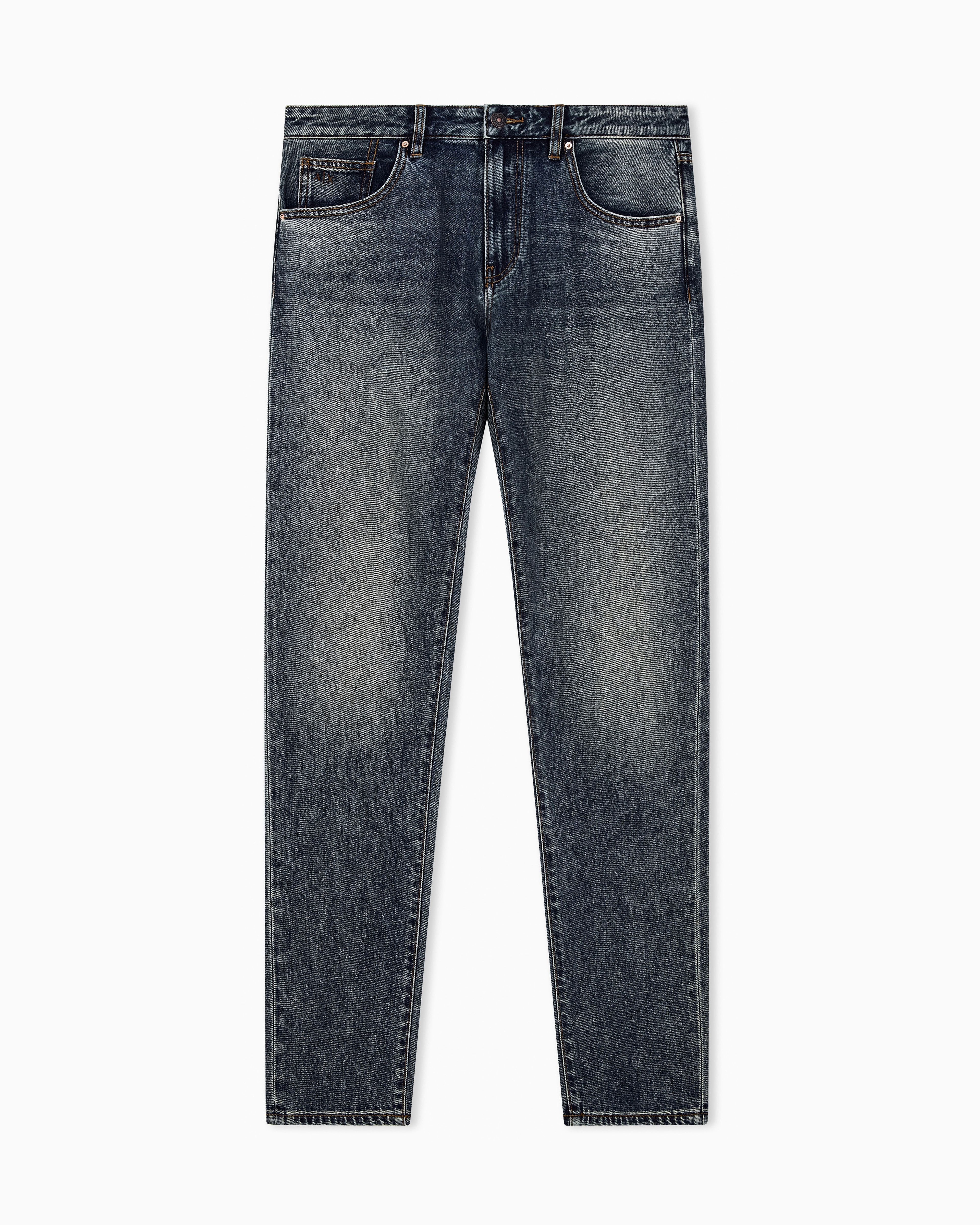 Comfort slim fit 5-pocket pant in comfort cotton denim | Armani