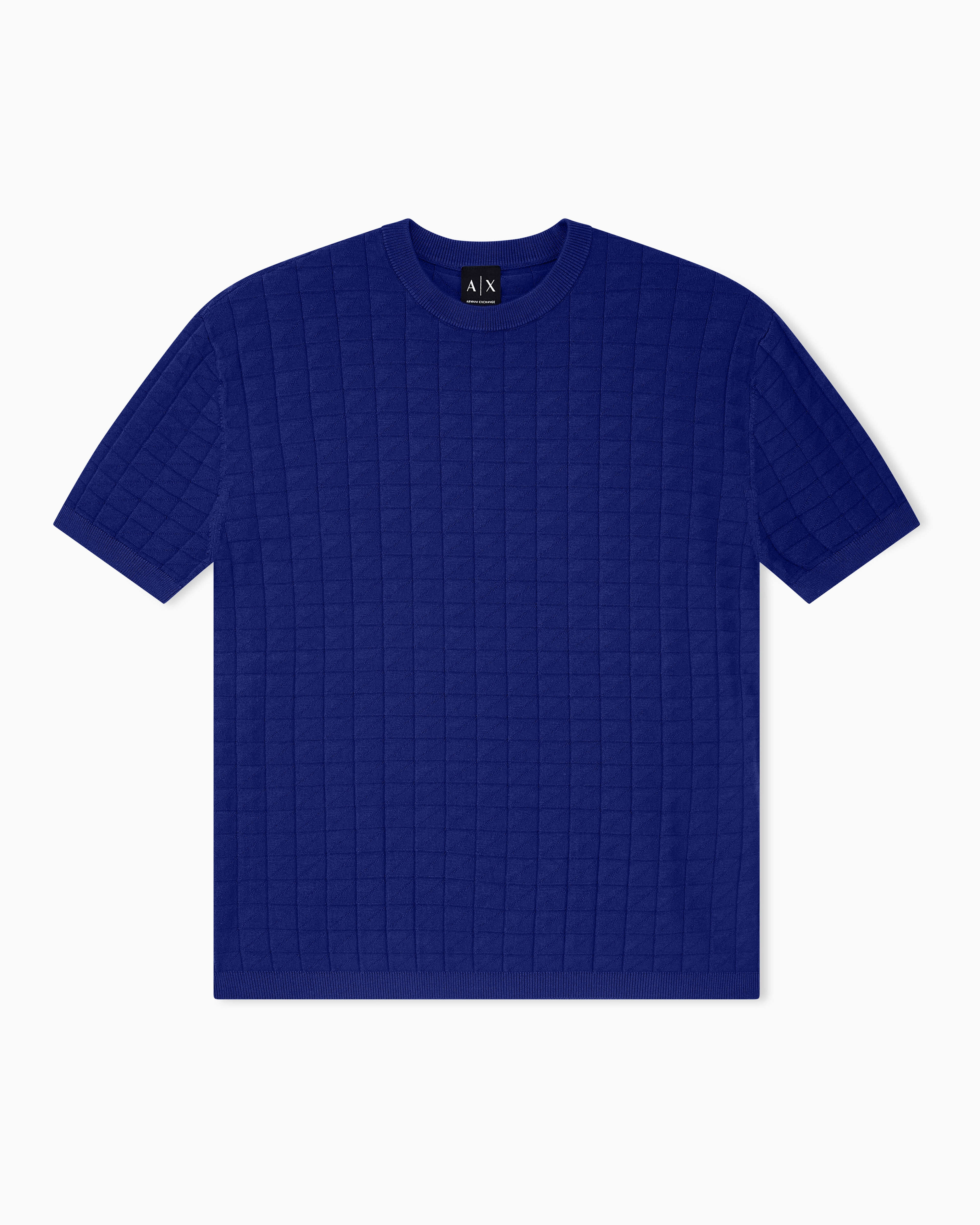 ジオメトリックパターン 半袖ニットトップス | Armani Exchange JP