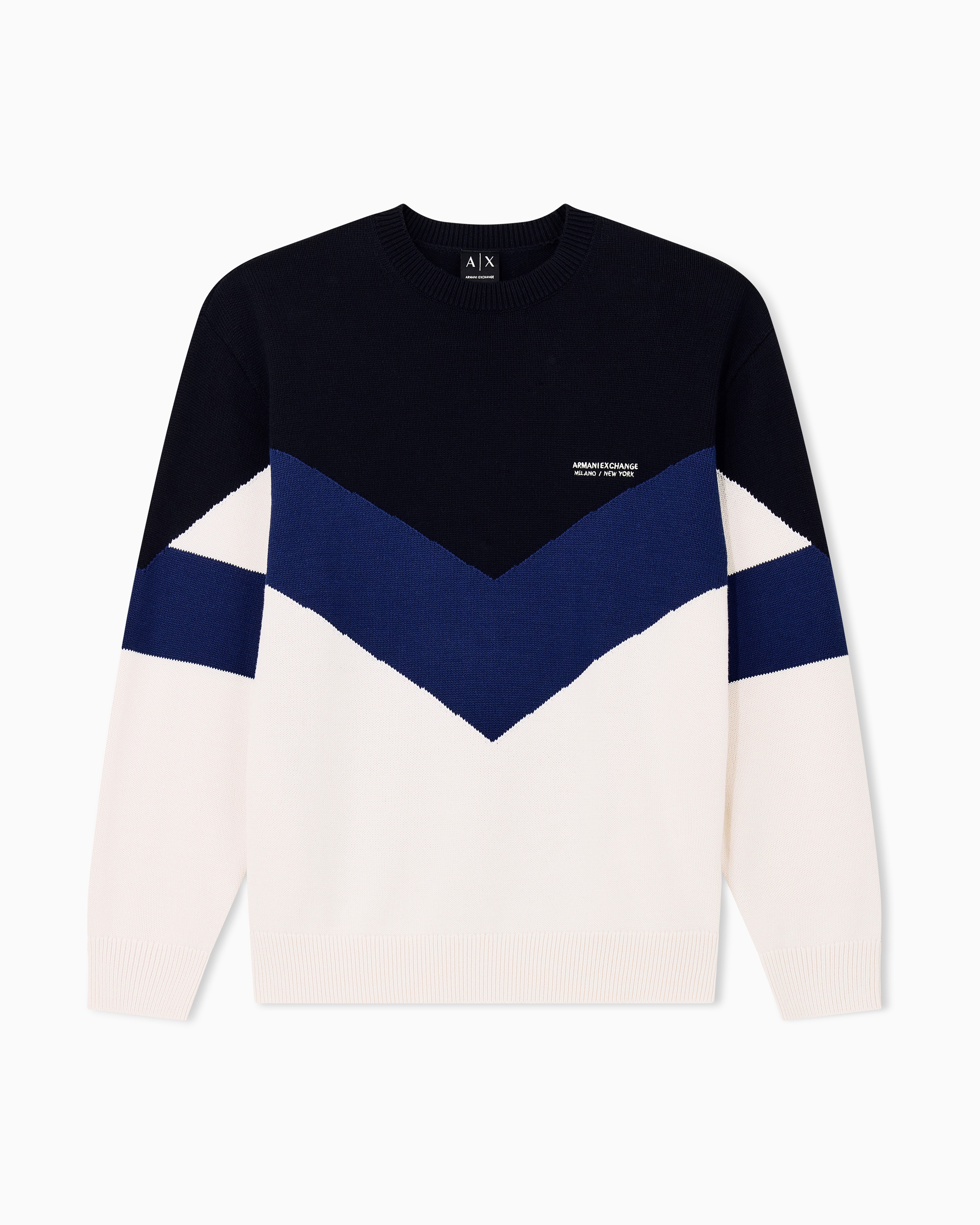 regular fit pullover in cotton | Armani Exchange US