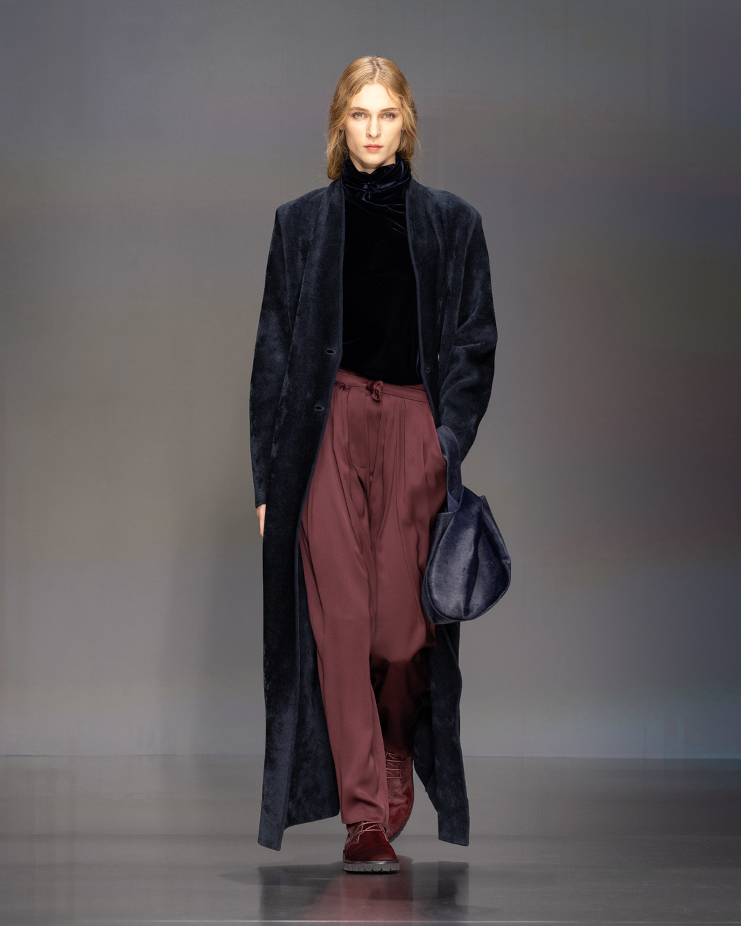 シングルタックパンツ シルク混紡 ウォッシュ加工 | Giorgio Armani