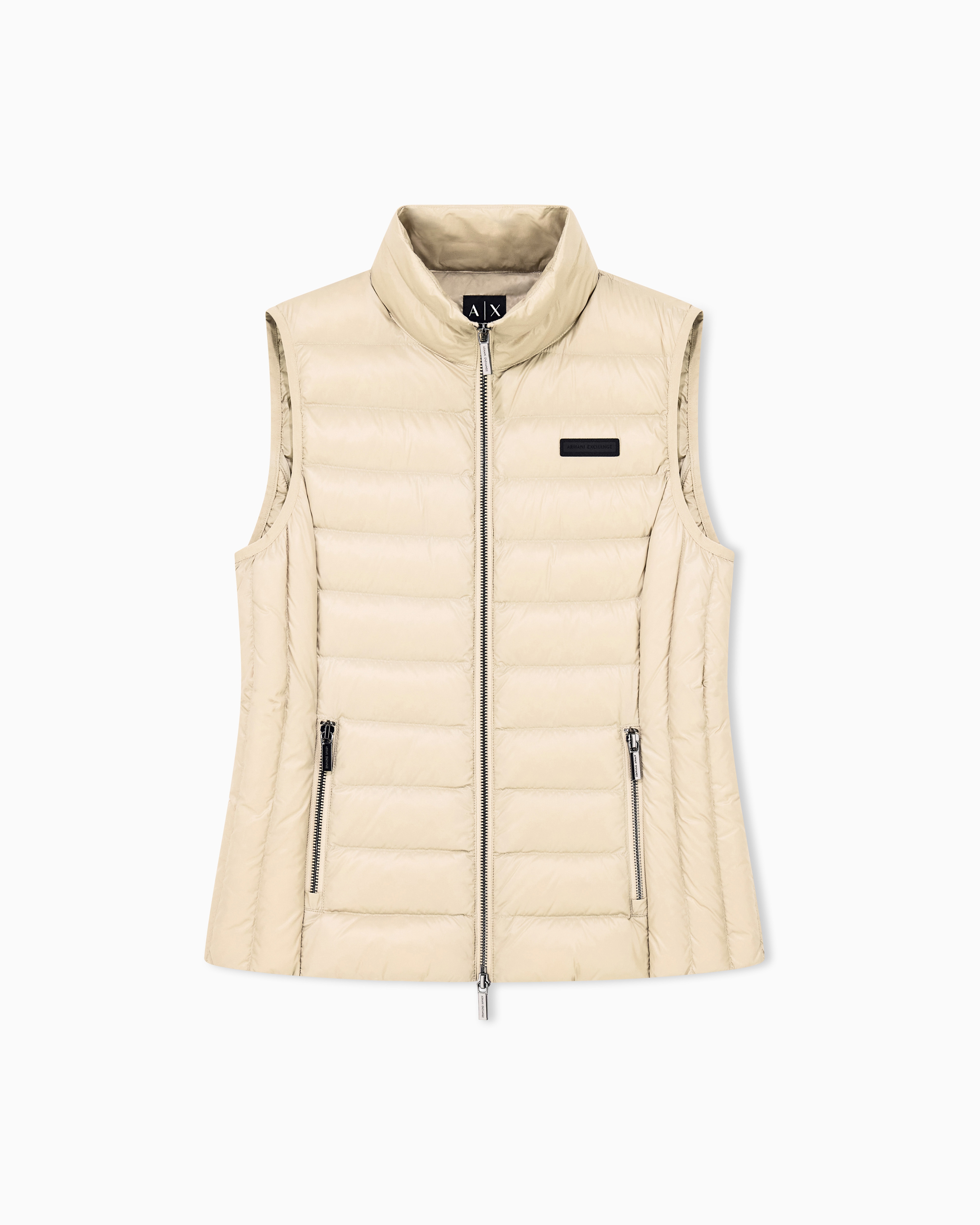 Slim-fit down vest in lightweight nylon | Armani Exchange