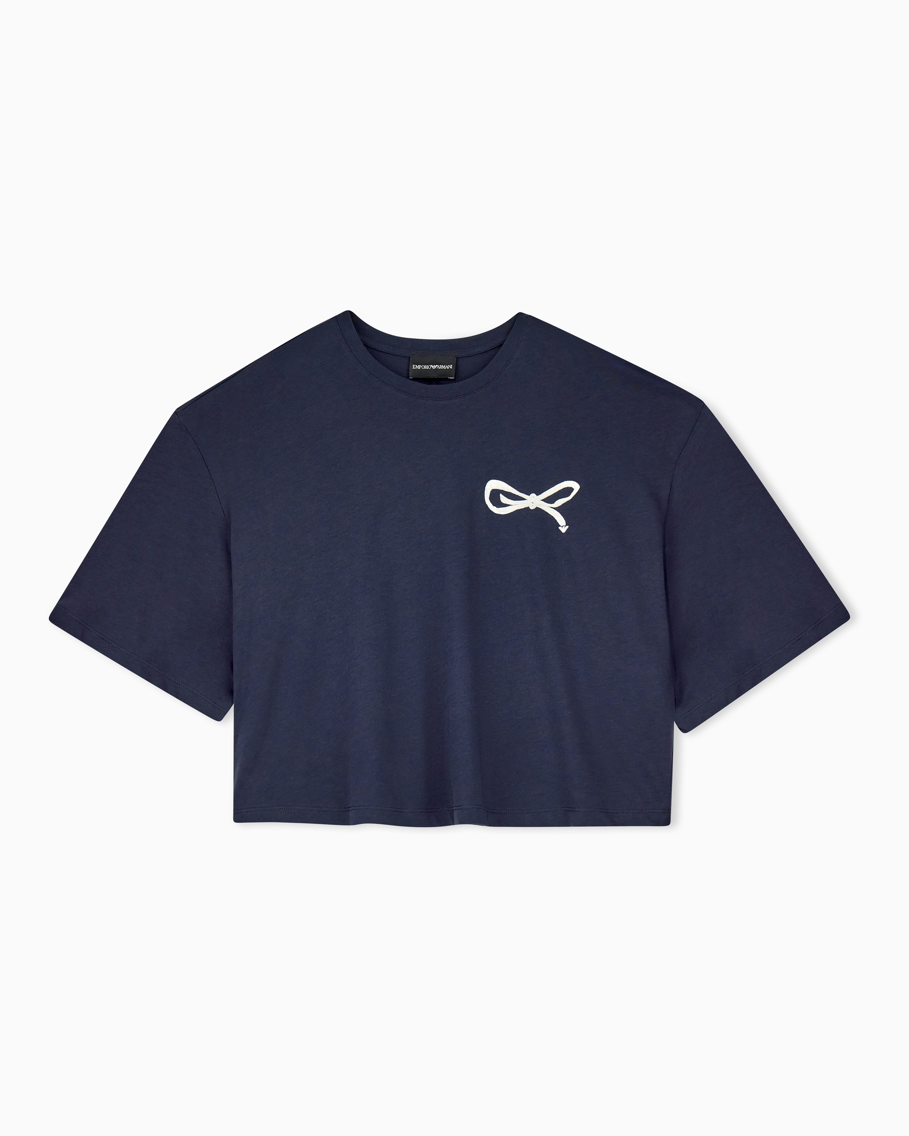Oversized T-shirt in Supima cotton jersey | Emporio Armani US