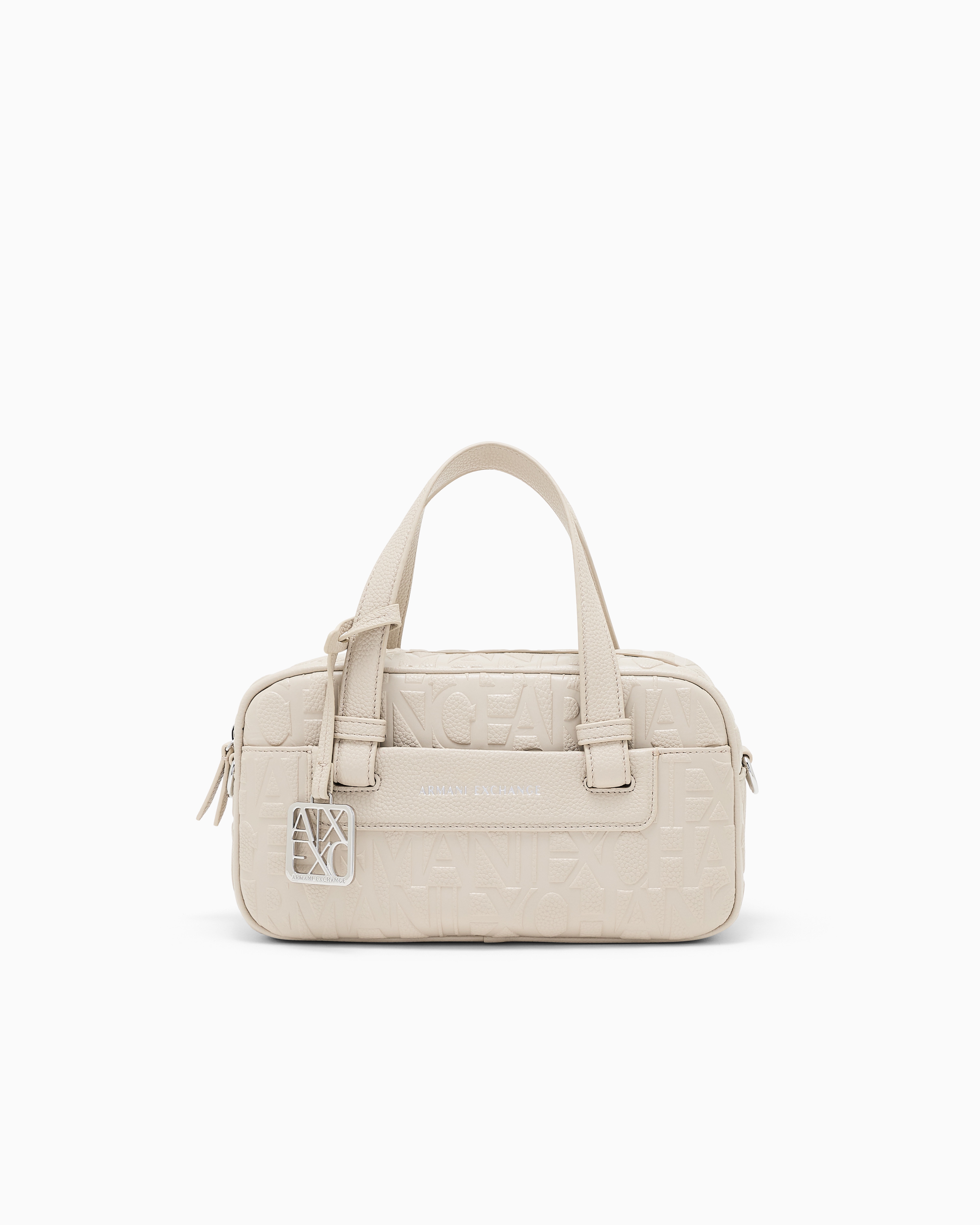 オールオーバーエンボスロゴ ミニボストンバッグ マット | Armani