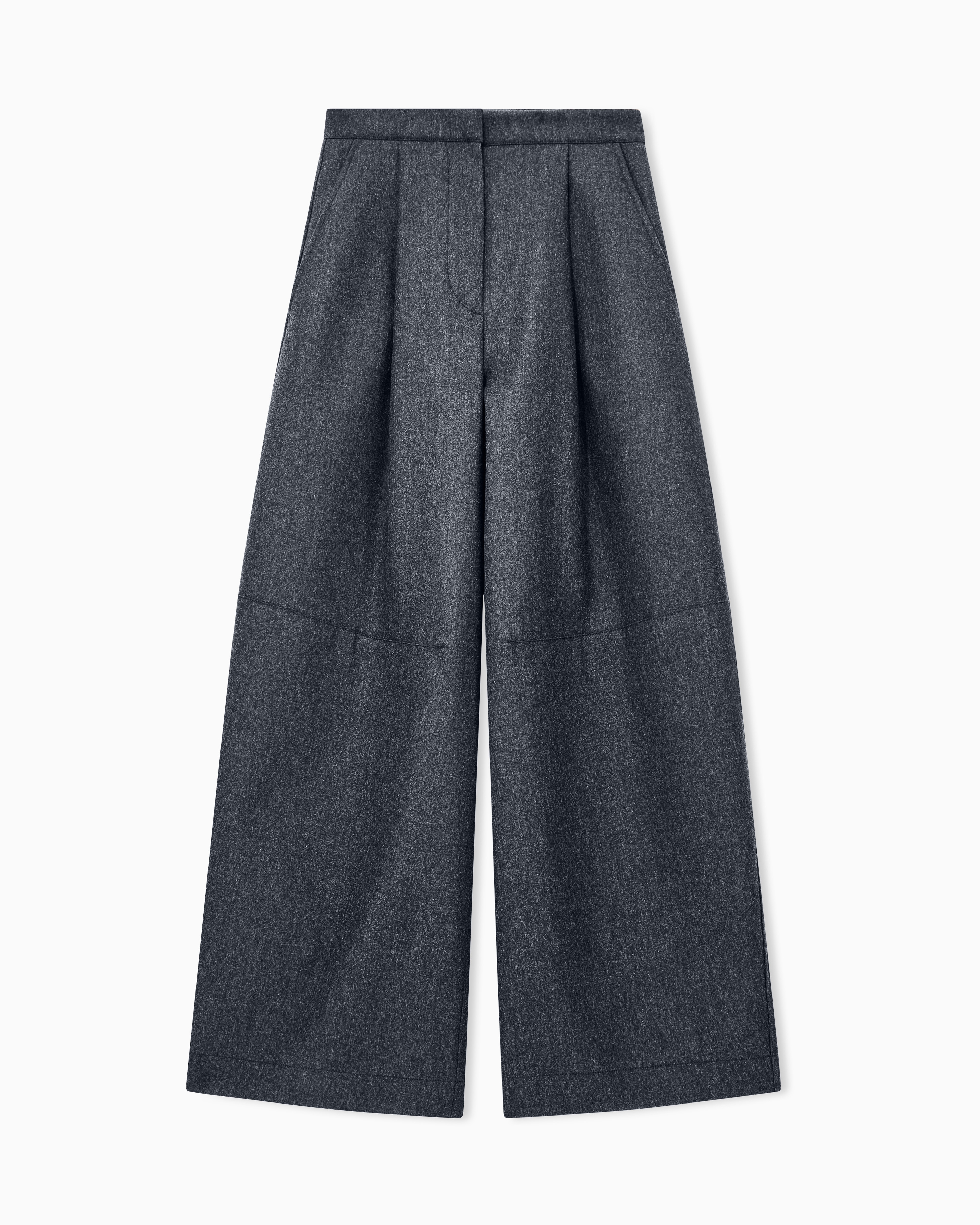 【ヴィンテージ】サンローラン ウールカシミヤ30％ パンツスーツ 秋冬用 ウィメンズ ウールカシミヤ フランネル ワイドパンツ | Giorgio Armani JP