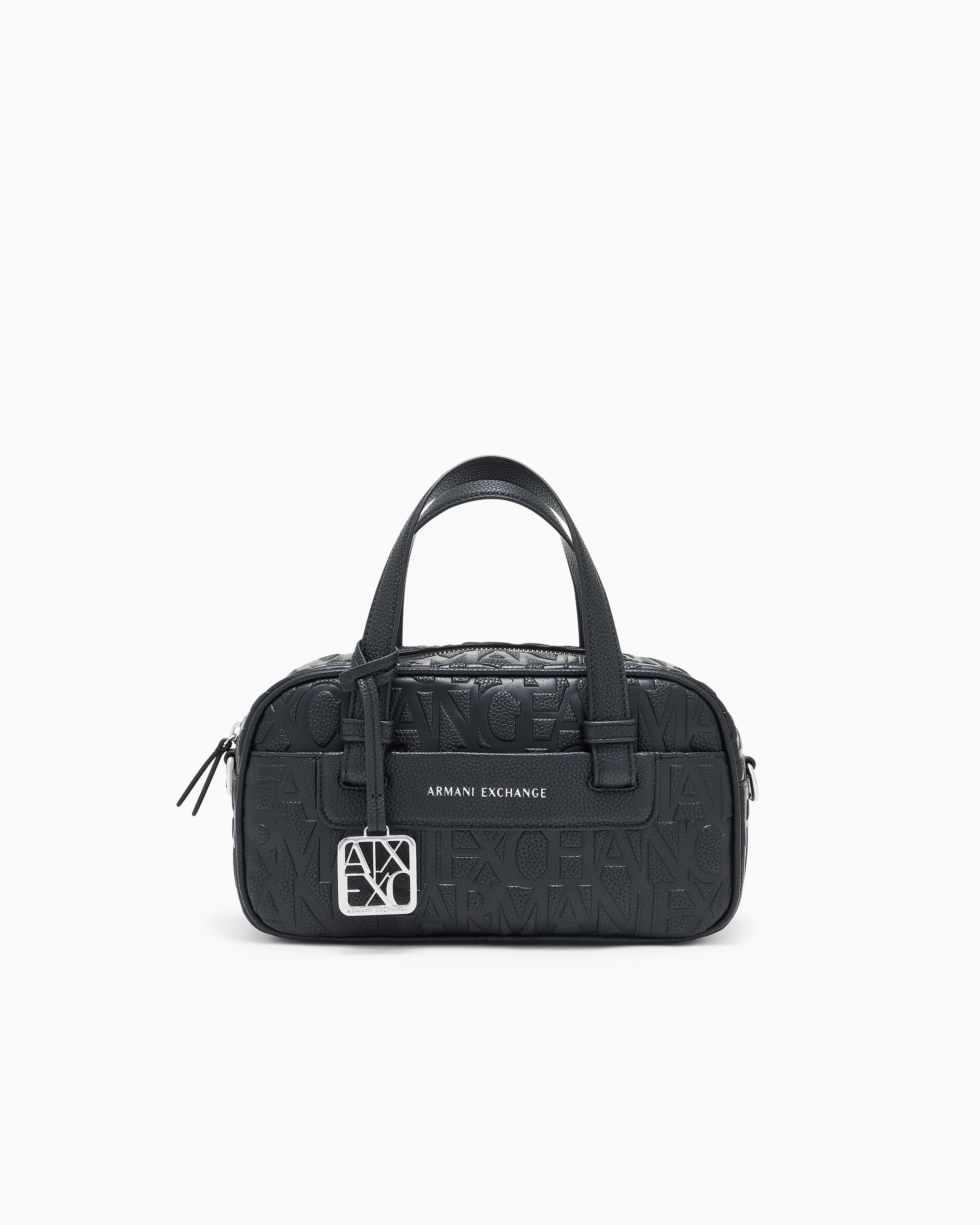 オールオーバーエンボスロゴ ミニボストンバッグ マット | Armani
