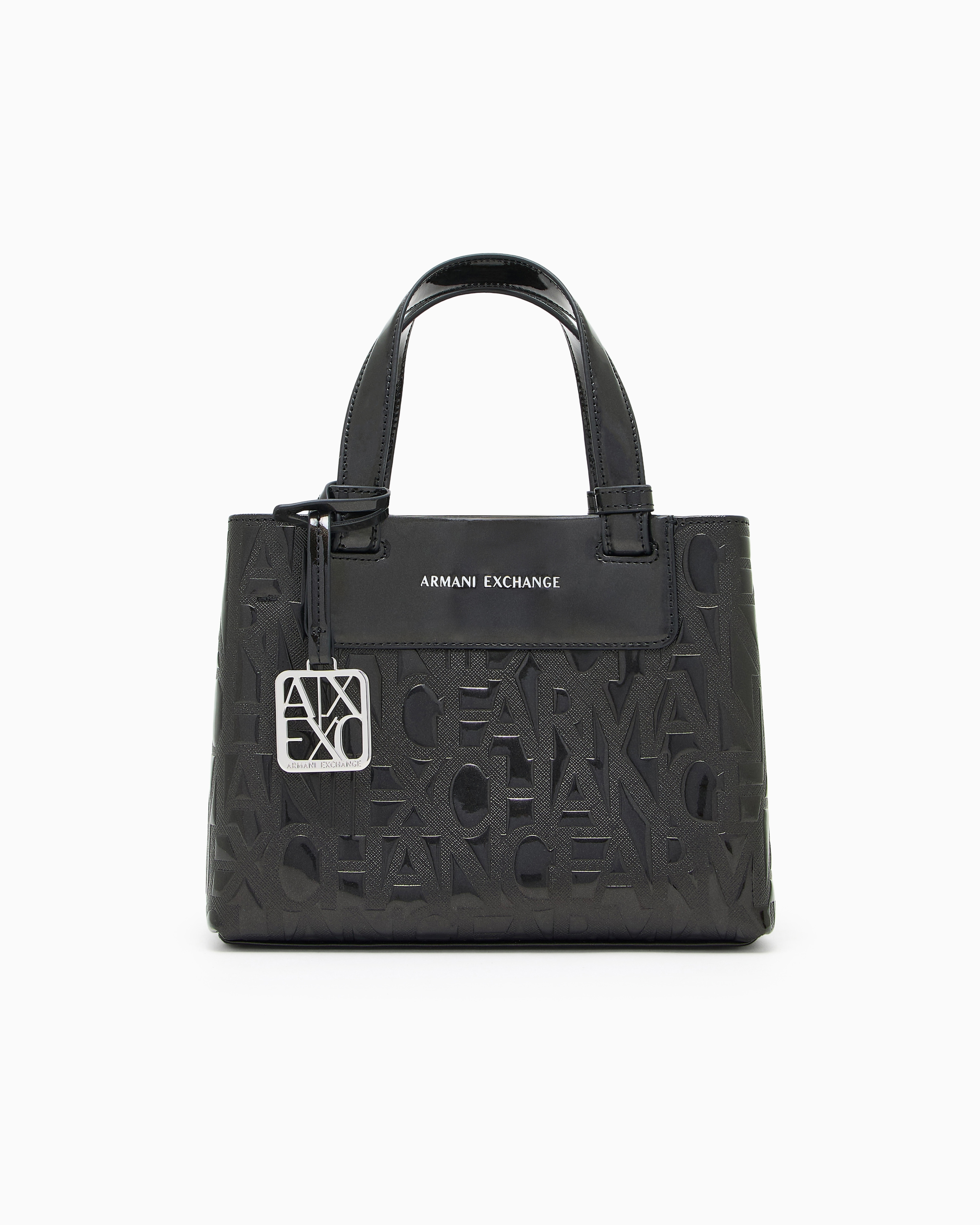 Glossy embossed logo shopper woman | Armani Exchange JP