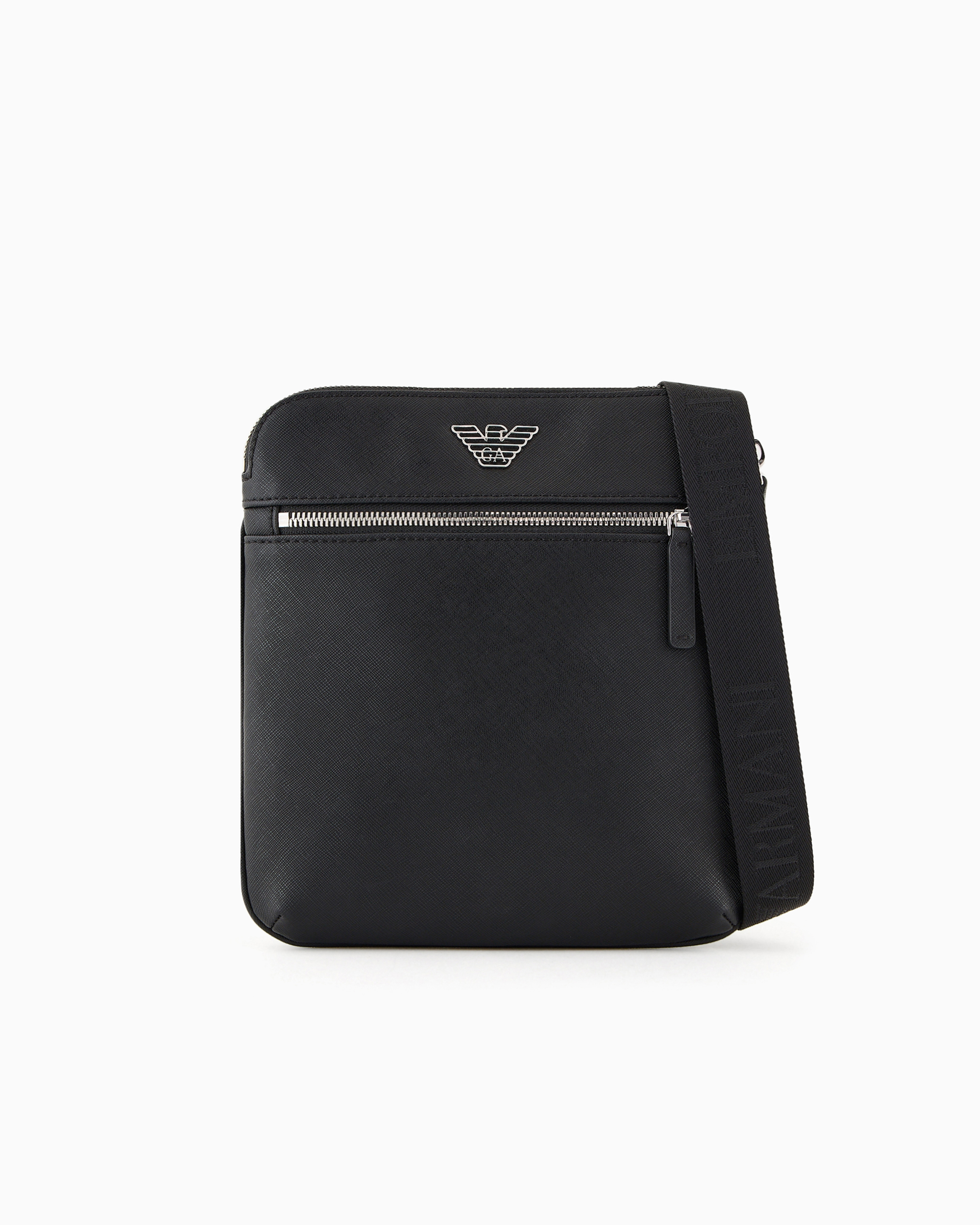 Ultra-flat saffiano shoulder bag man | Emporio Armani JP
