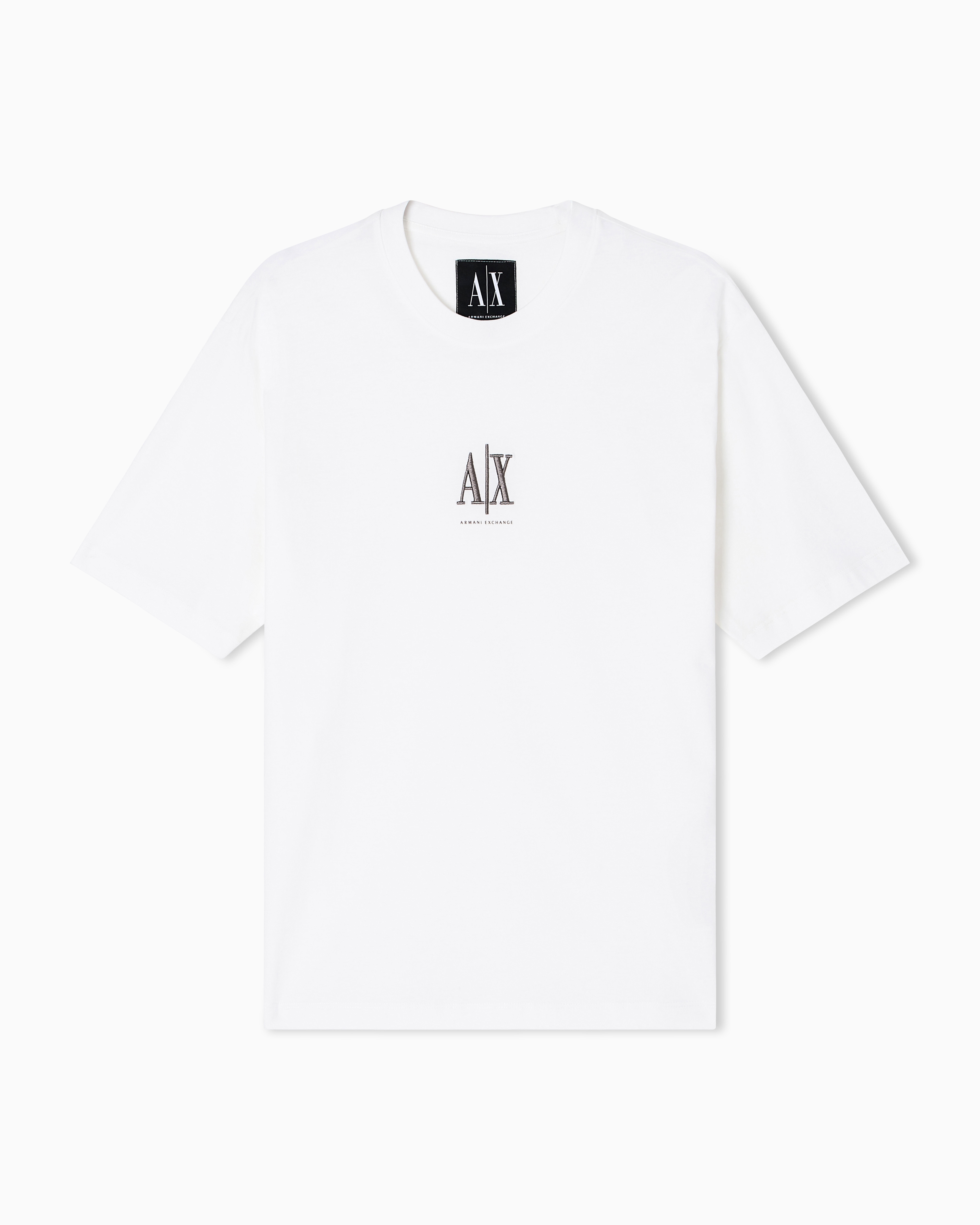 Crew neck t-shirt regular fit logo for man | Armani Exchange US