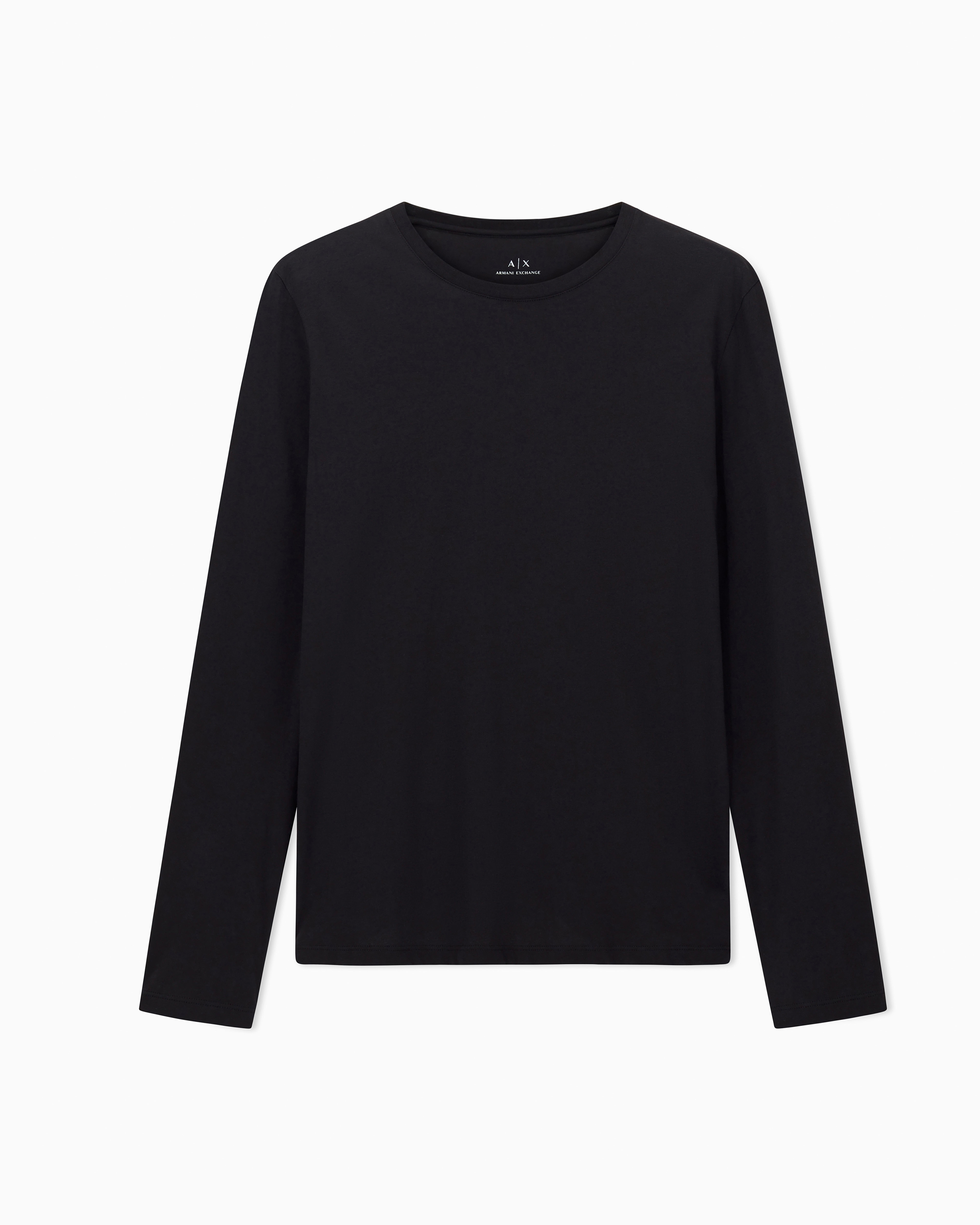 Long-sleeve t-shirt in Pima cotton jersey Essential | Armani