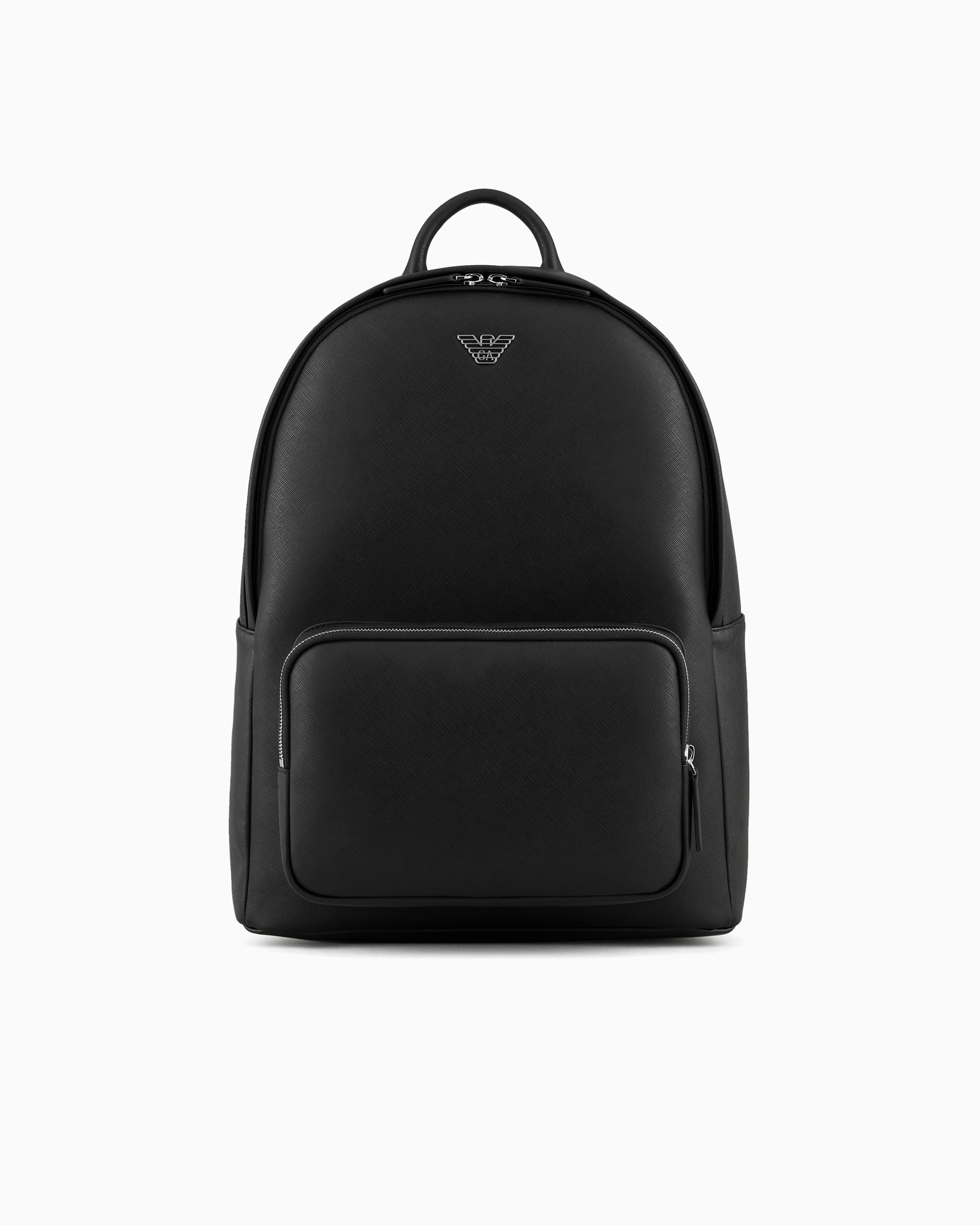 Regenerated saffiano leather backpack man | Emporio Armani