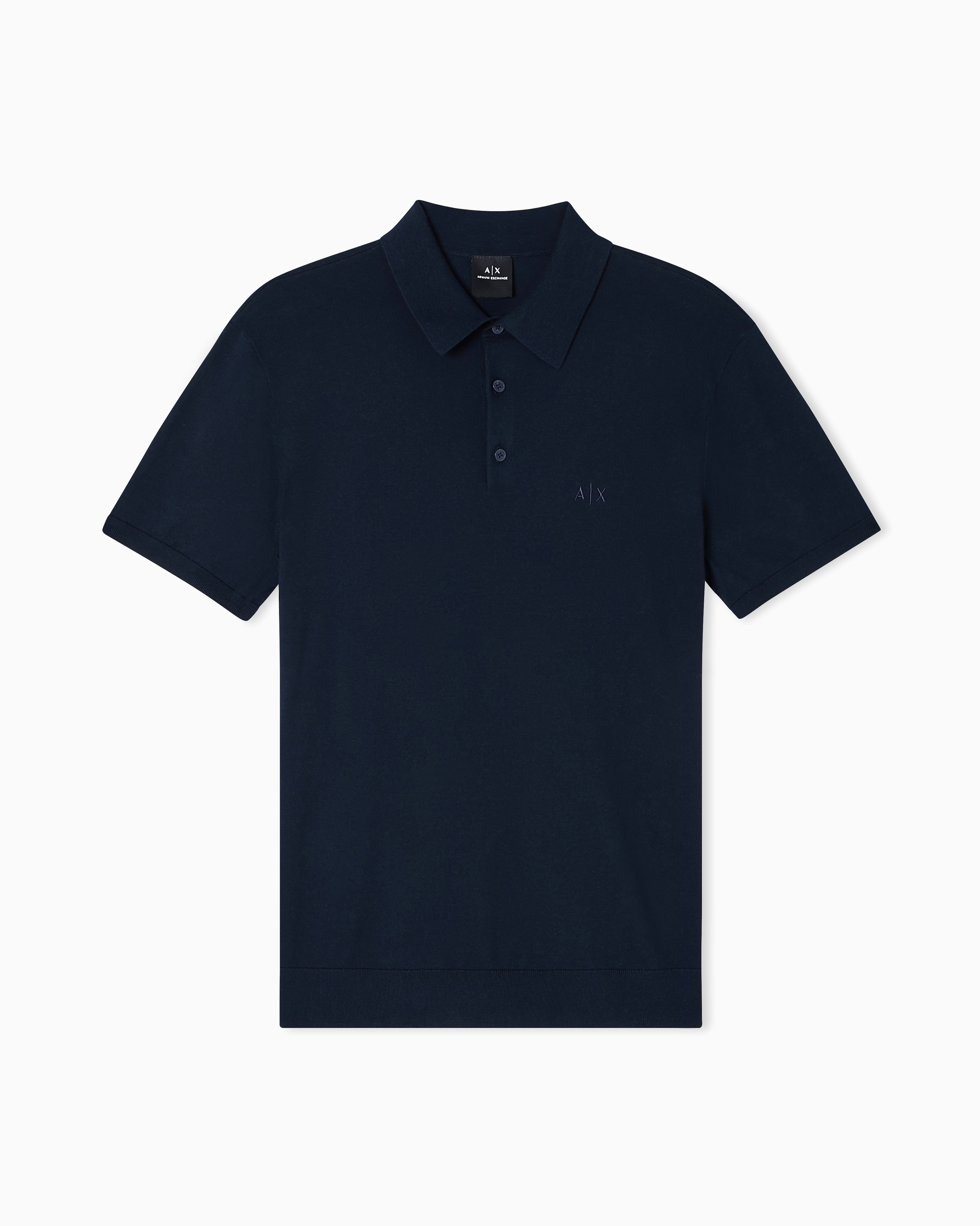 Pique polo breathable cotton knit man | Armani Exchange US