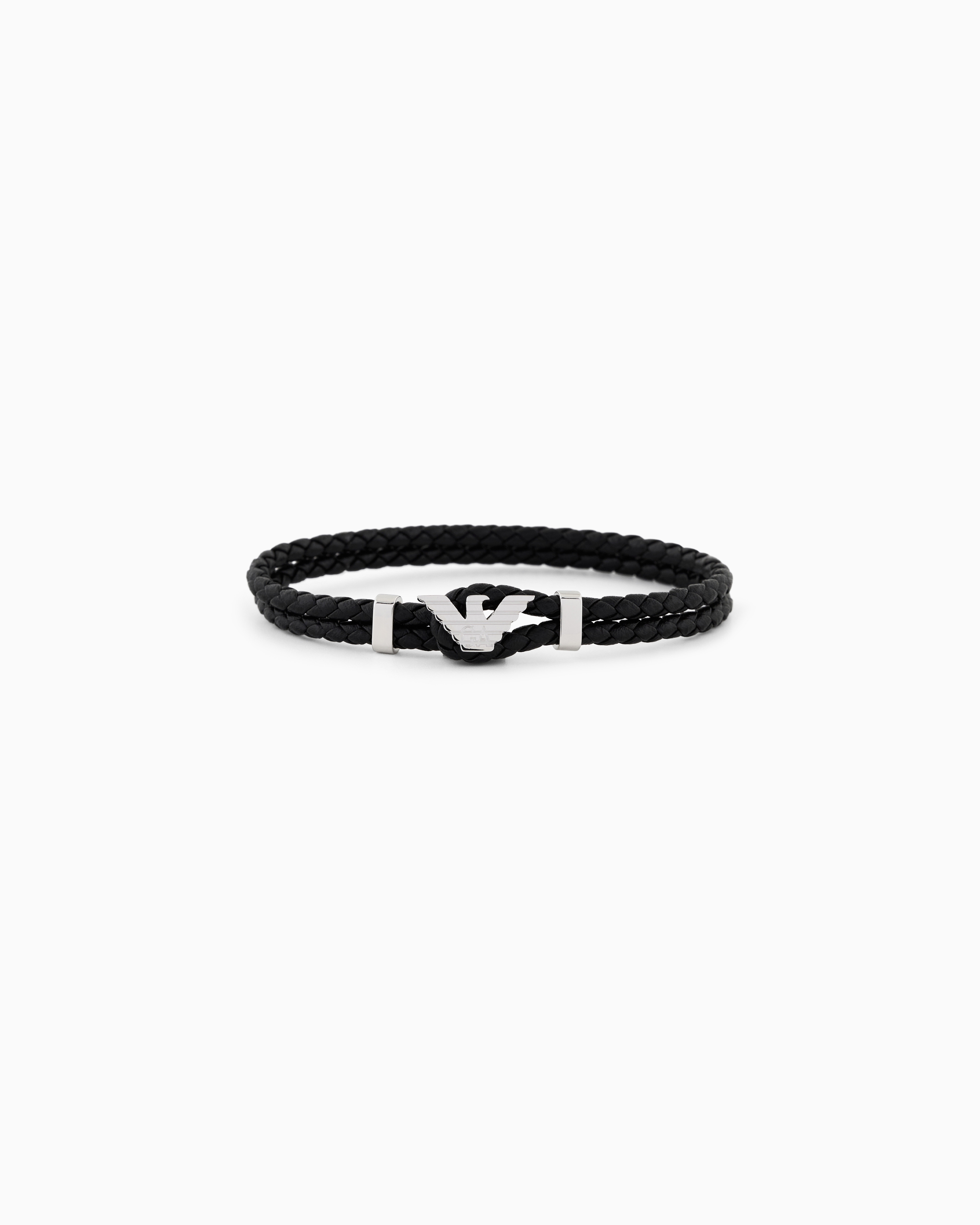 IDブレスレット ブラックレザー | Emporio Armani JP