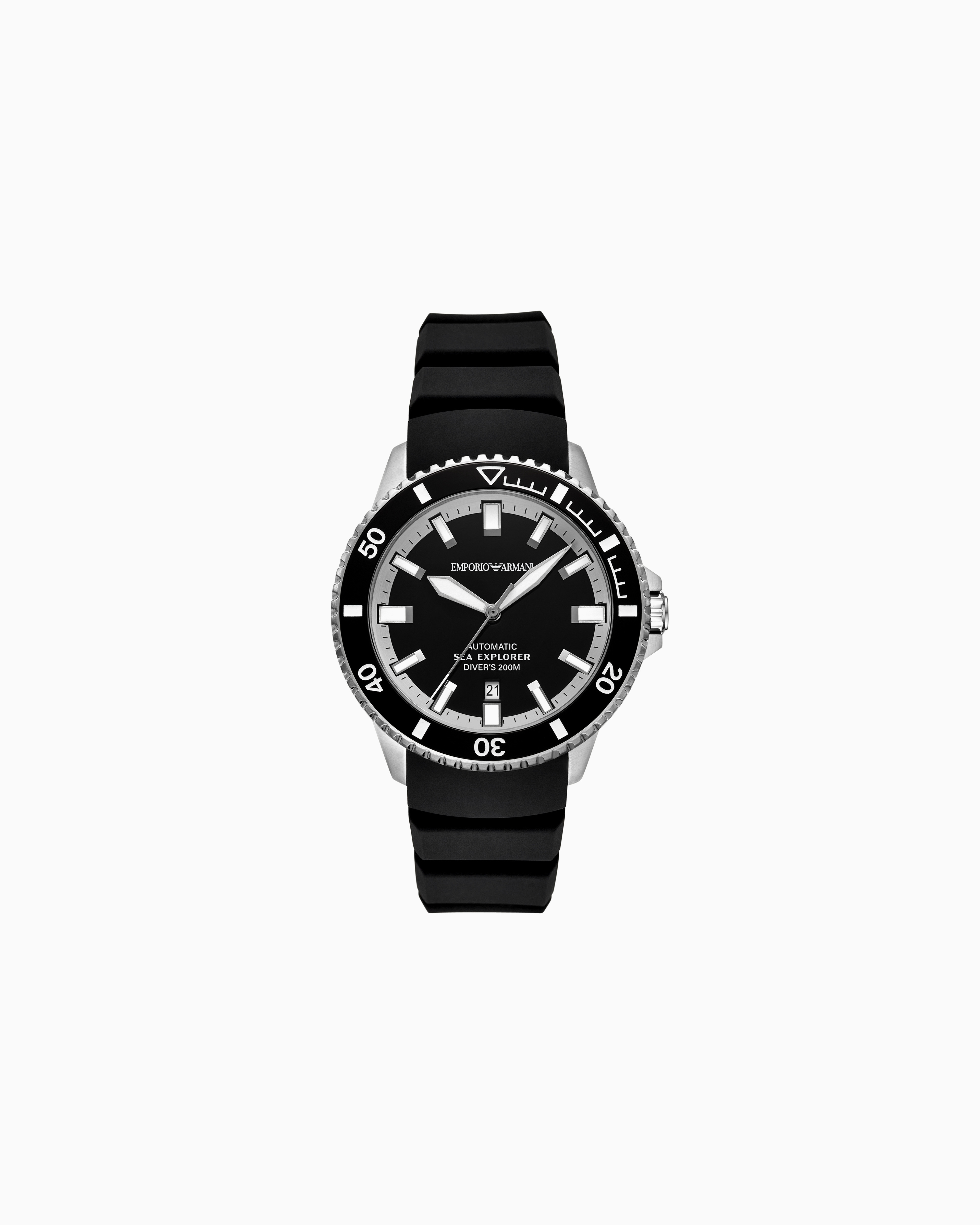 シーエクスプローラー 自動巻きウォッチ ブラックシリコン | Emporio