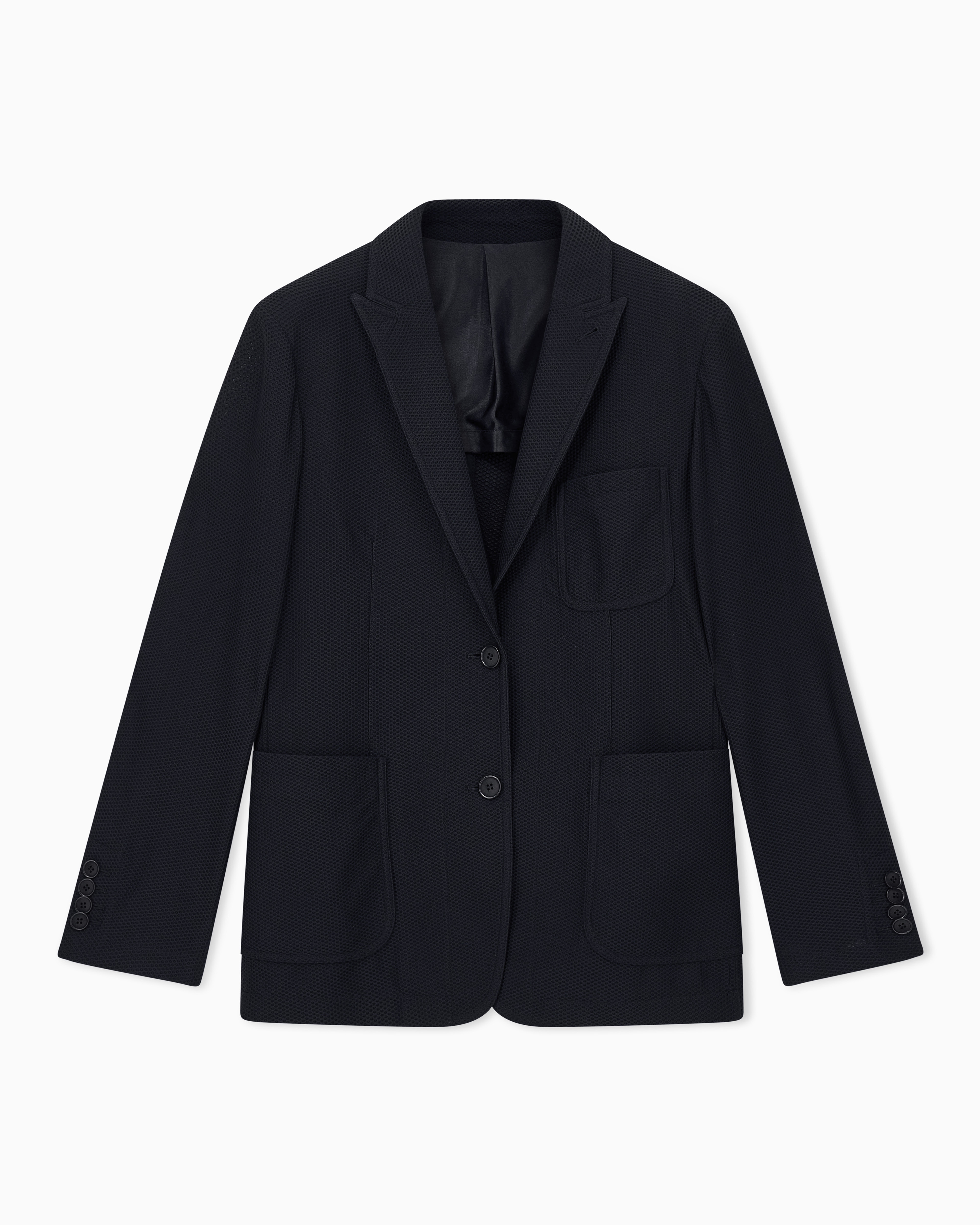 エンボスメッシュ シングルブレスト ブレザー | Giorgio Armani JP