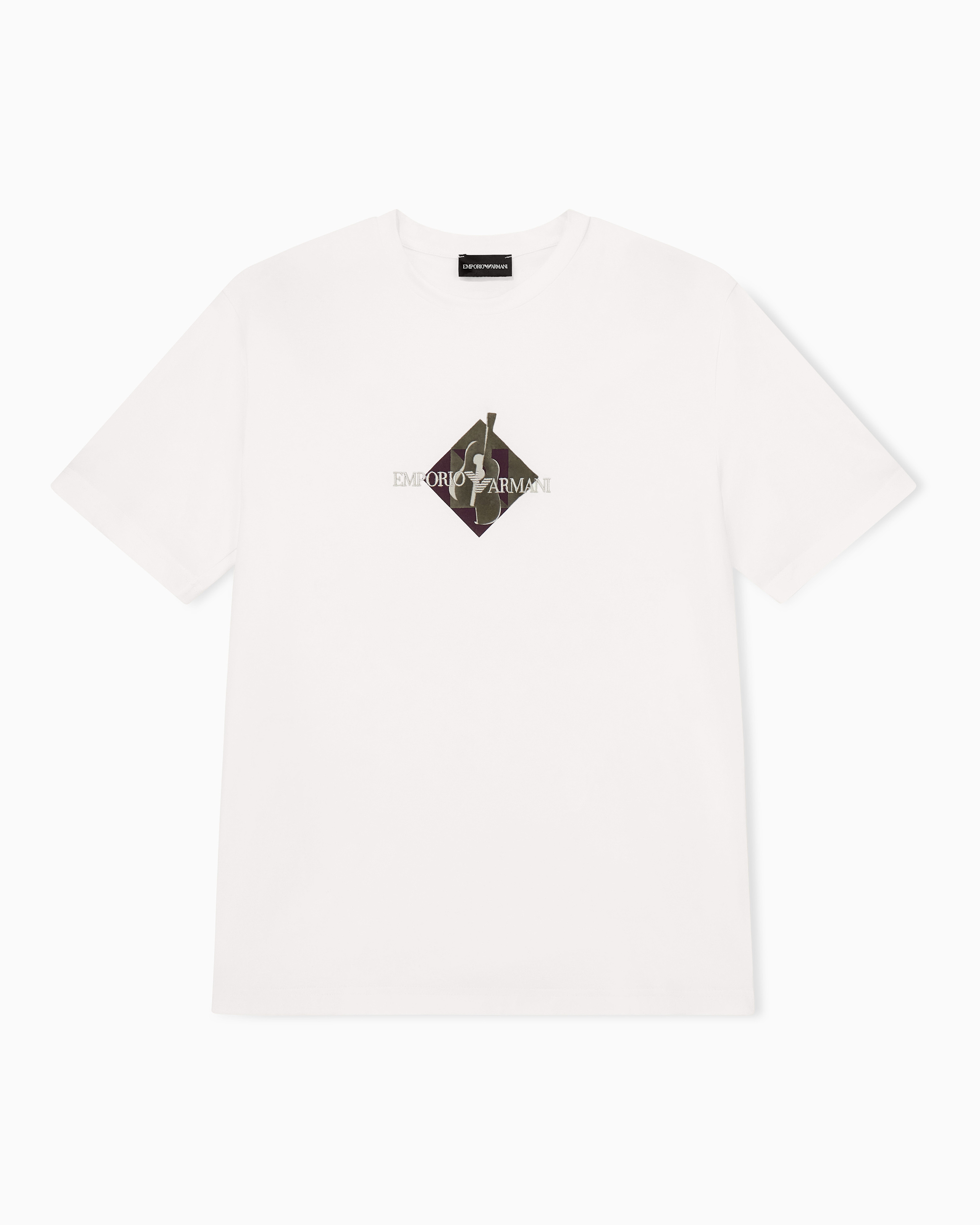 楽器プリント クルーネック Tシャツ コットンジャージー | Emporio