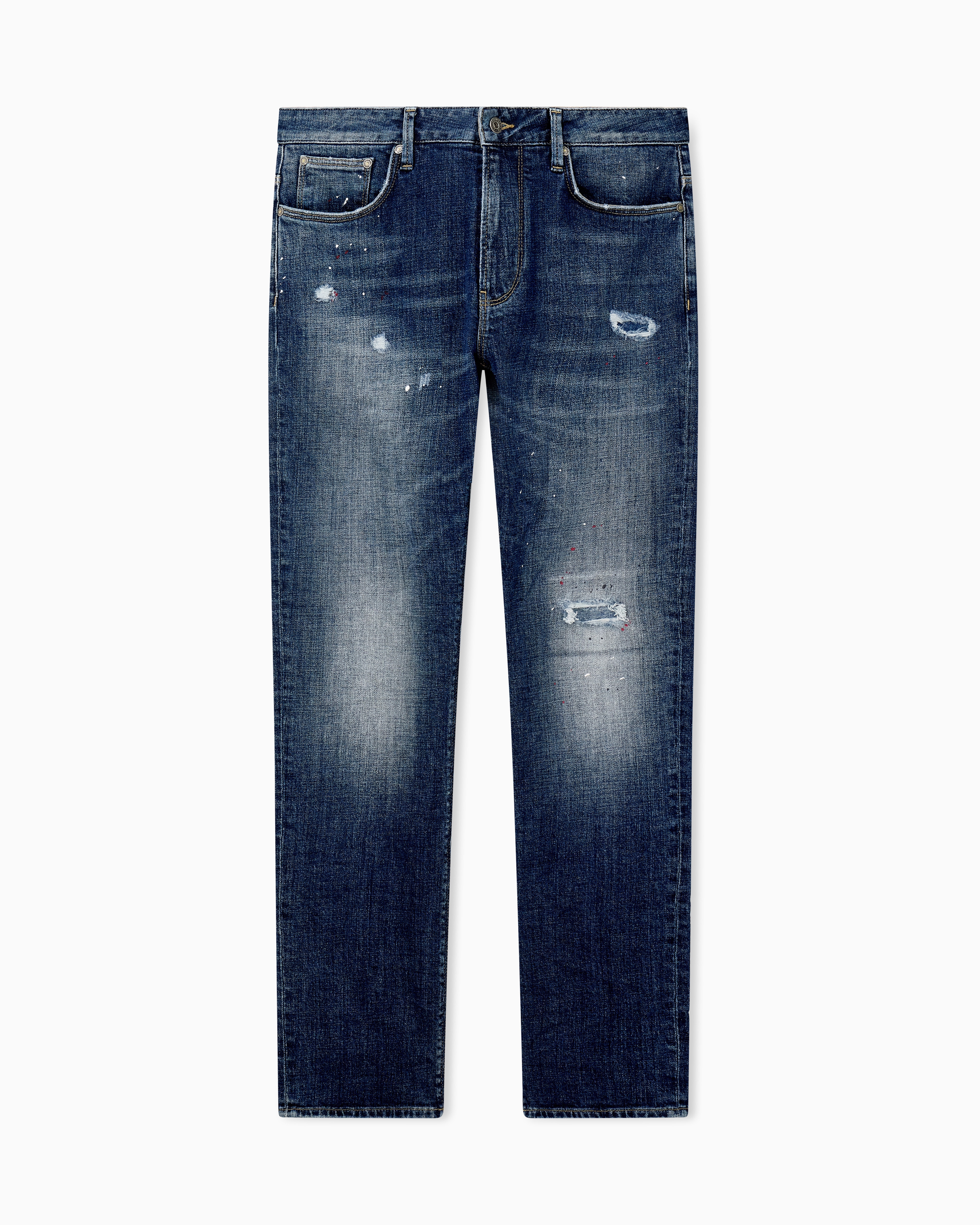 スリムフィット 5ポケットジーンズ ダメージ加工 | Emporio Armani JP
