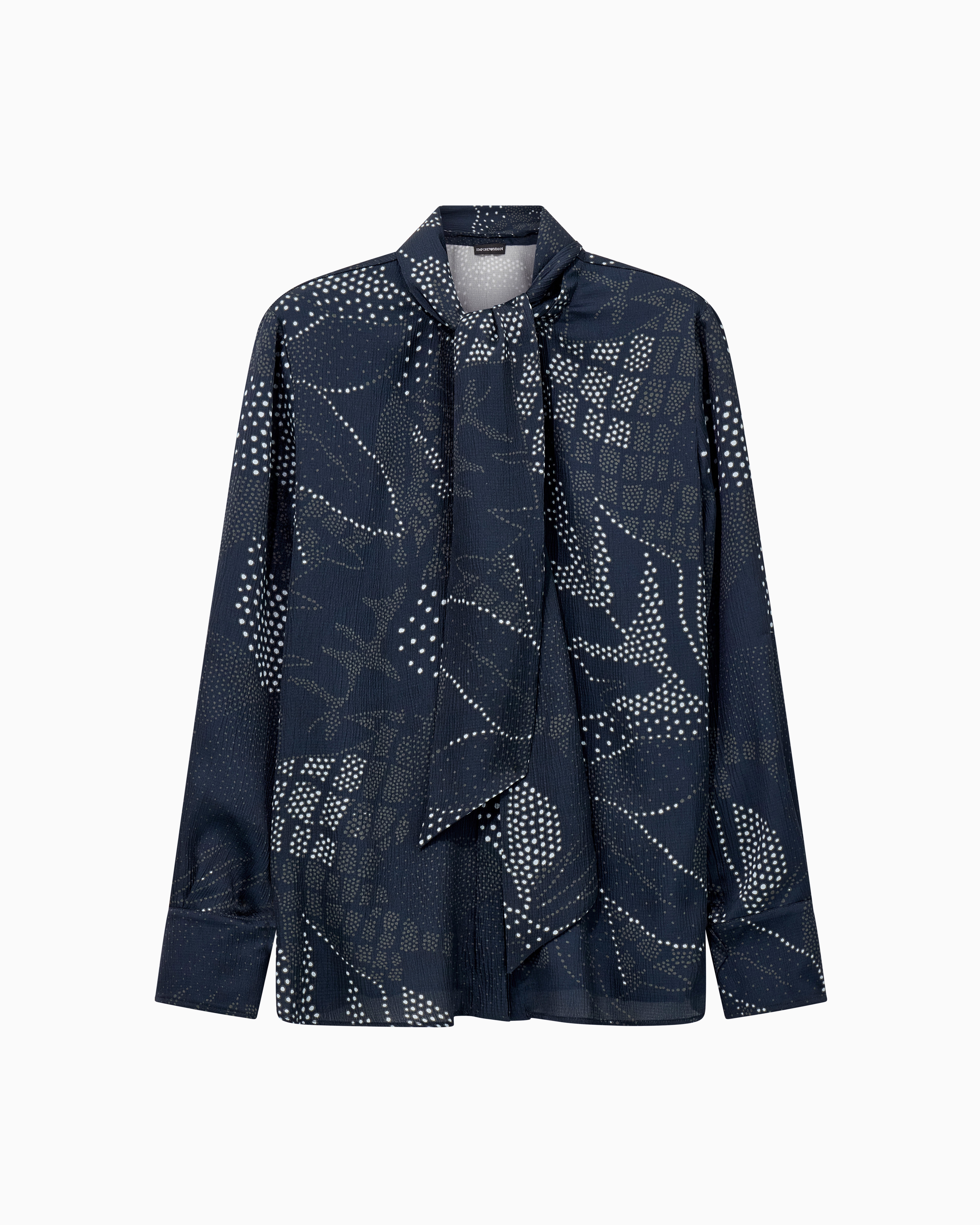 ウィメンズ フラワードット ボウタイ 長袖ブラウス | Emporio Armani JP