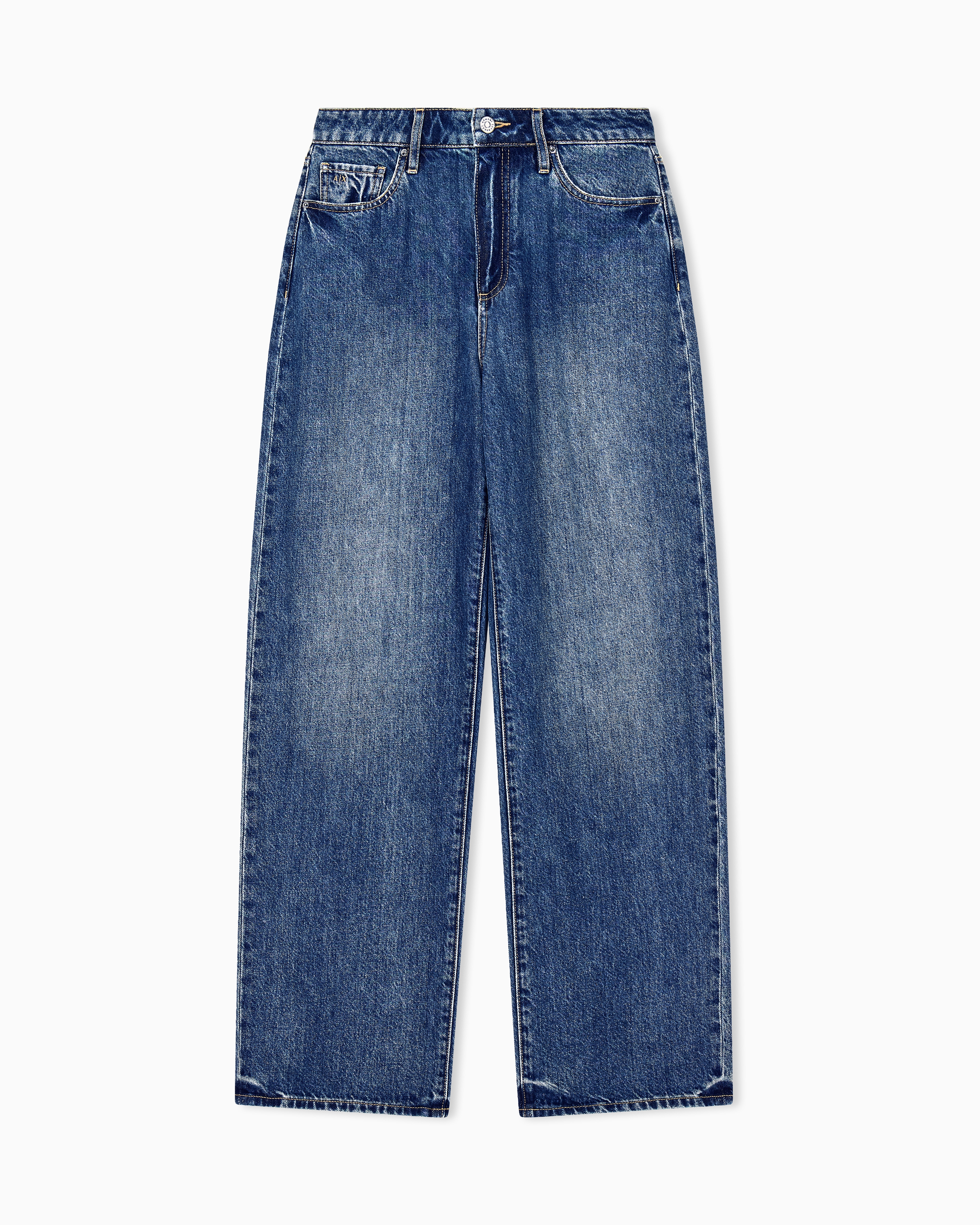 ストーンウォッシュ ヴィンテージブルー デニムパンツ | Armani