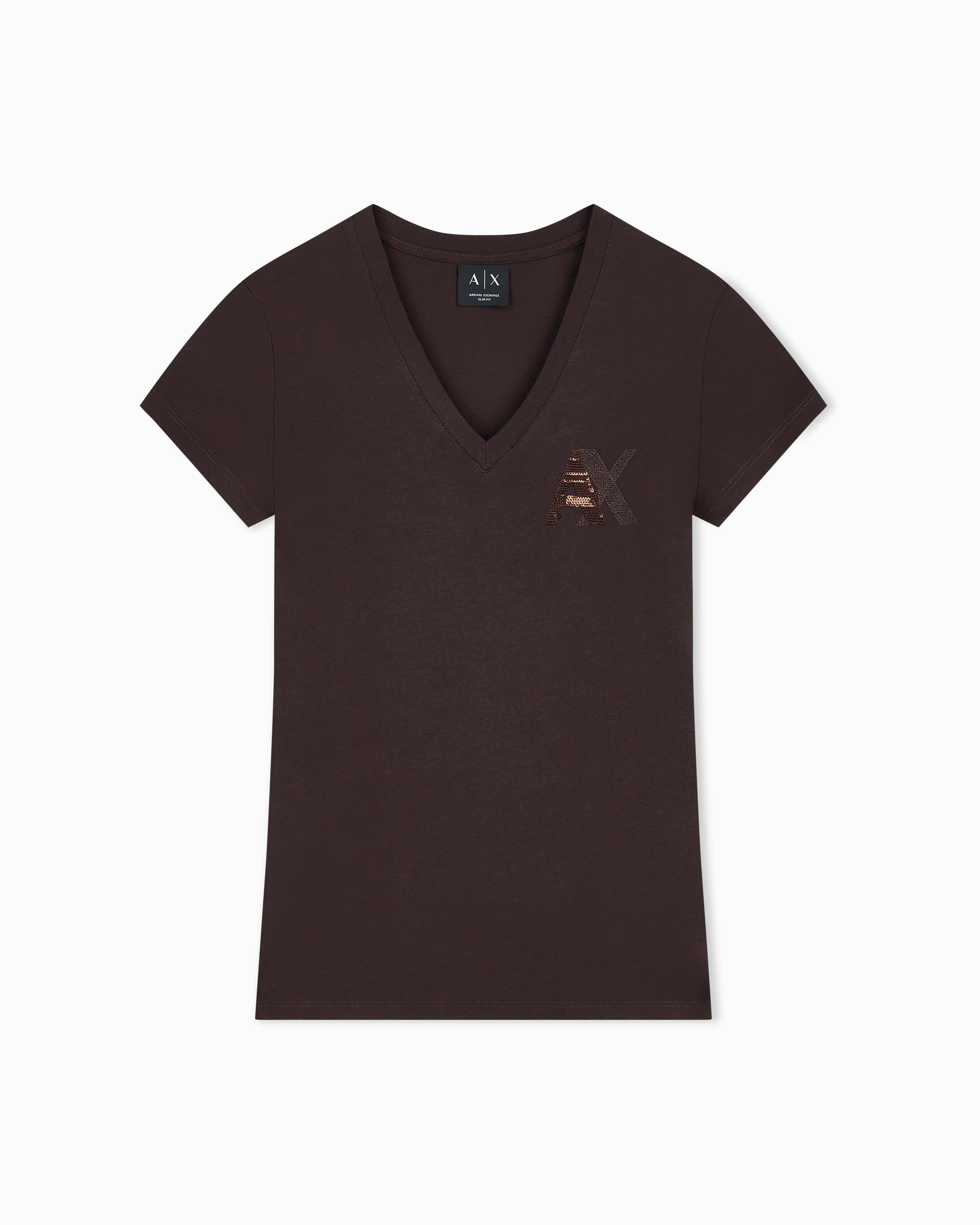 slim fit t-shirt in cotton jersey | Armani Exchange US