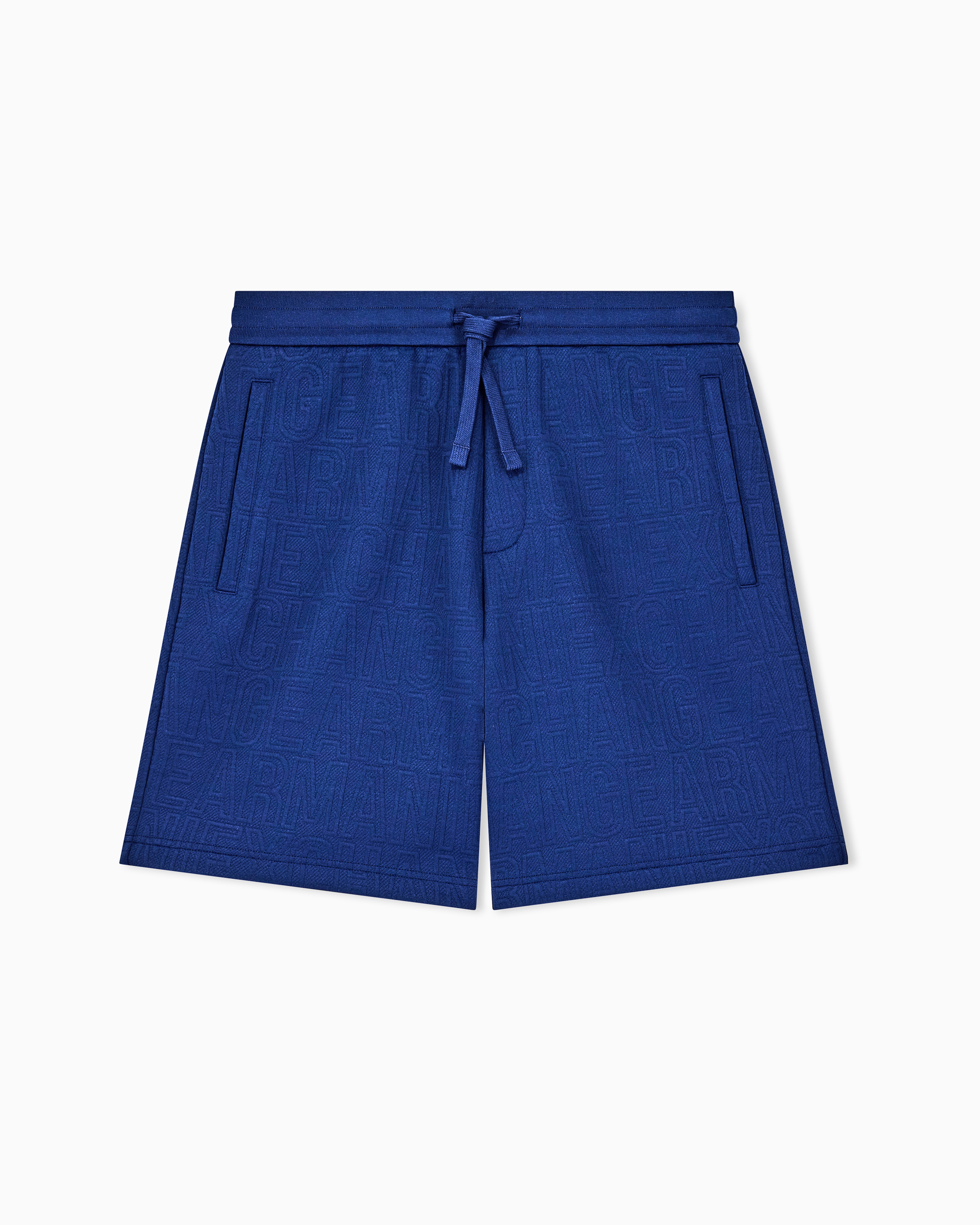 regular fit shorts in stretch jacquard jersey | Armani Exchange US