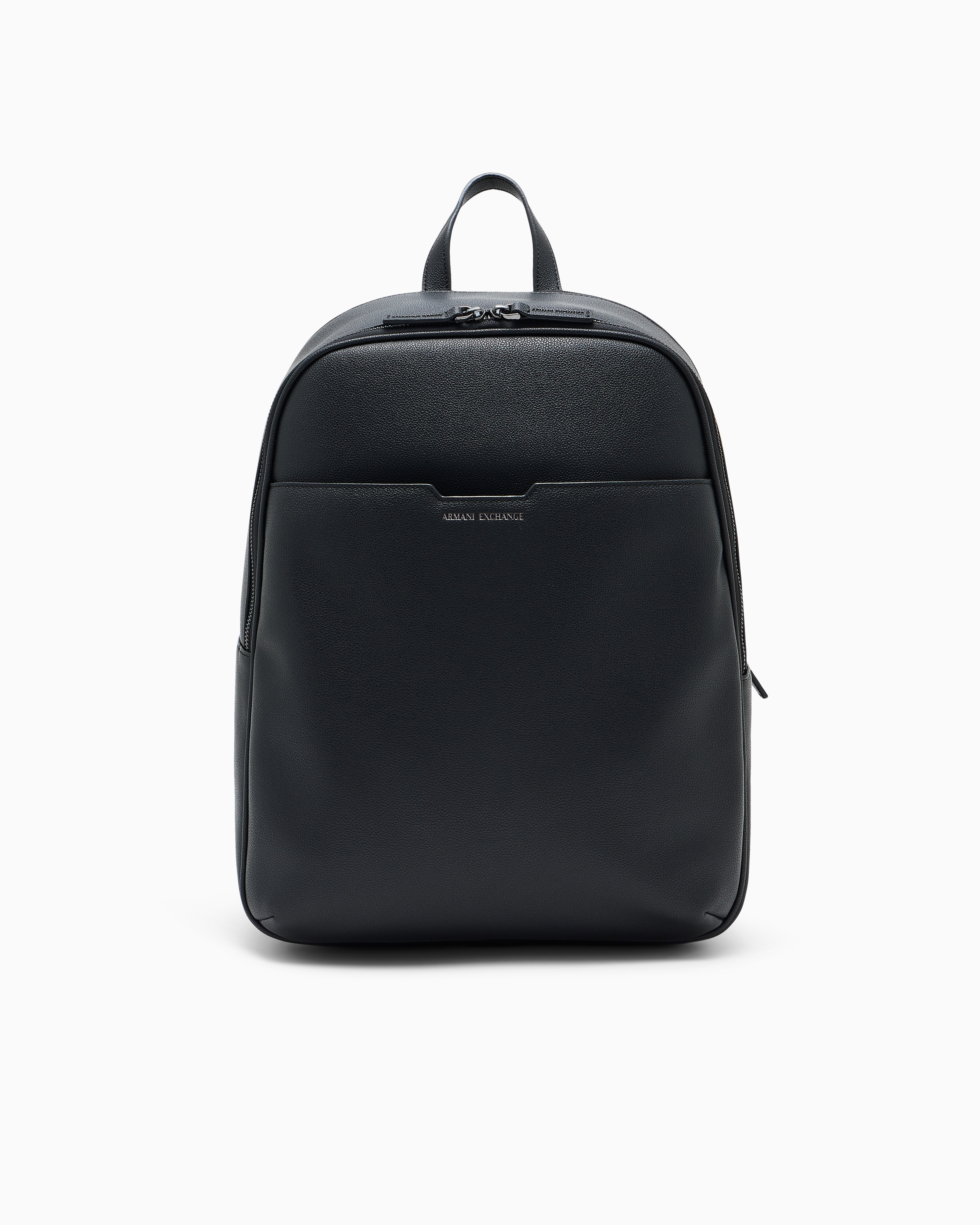ARMANI バックパック ナップサック ロゴプレート アーカイブ Minimalist backpack with adjustable straps and zip closure