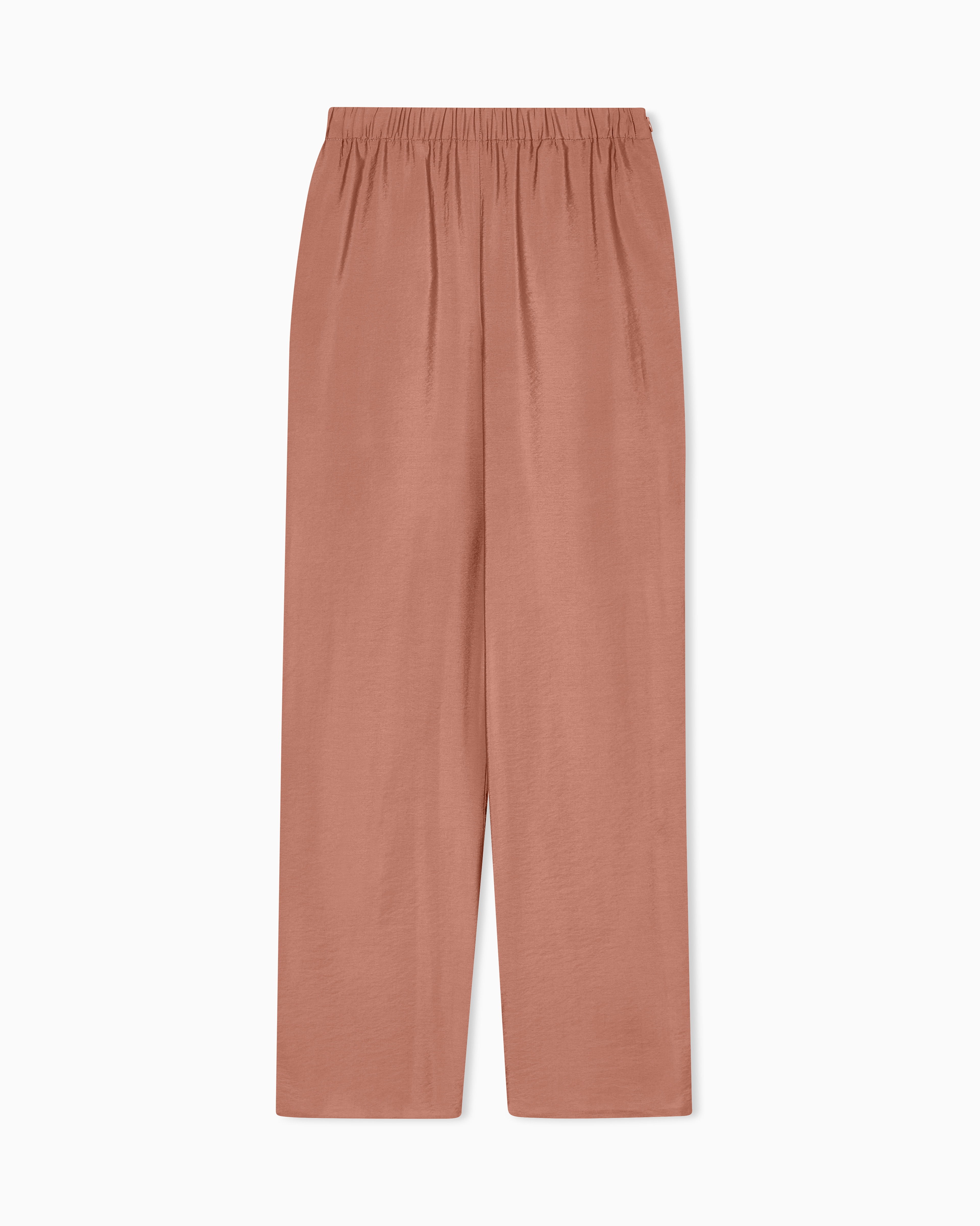 2007ss EMPORIO ARMANI リネンワイドパンツ Icon modal muslin elasticated-waist trousers | Emporio Armani US