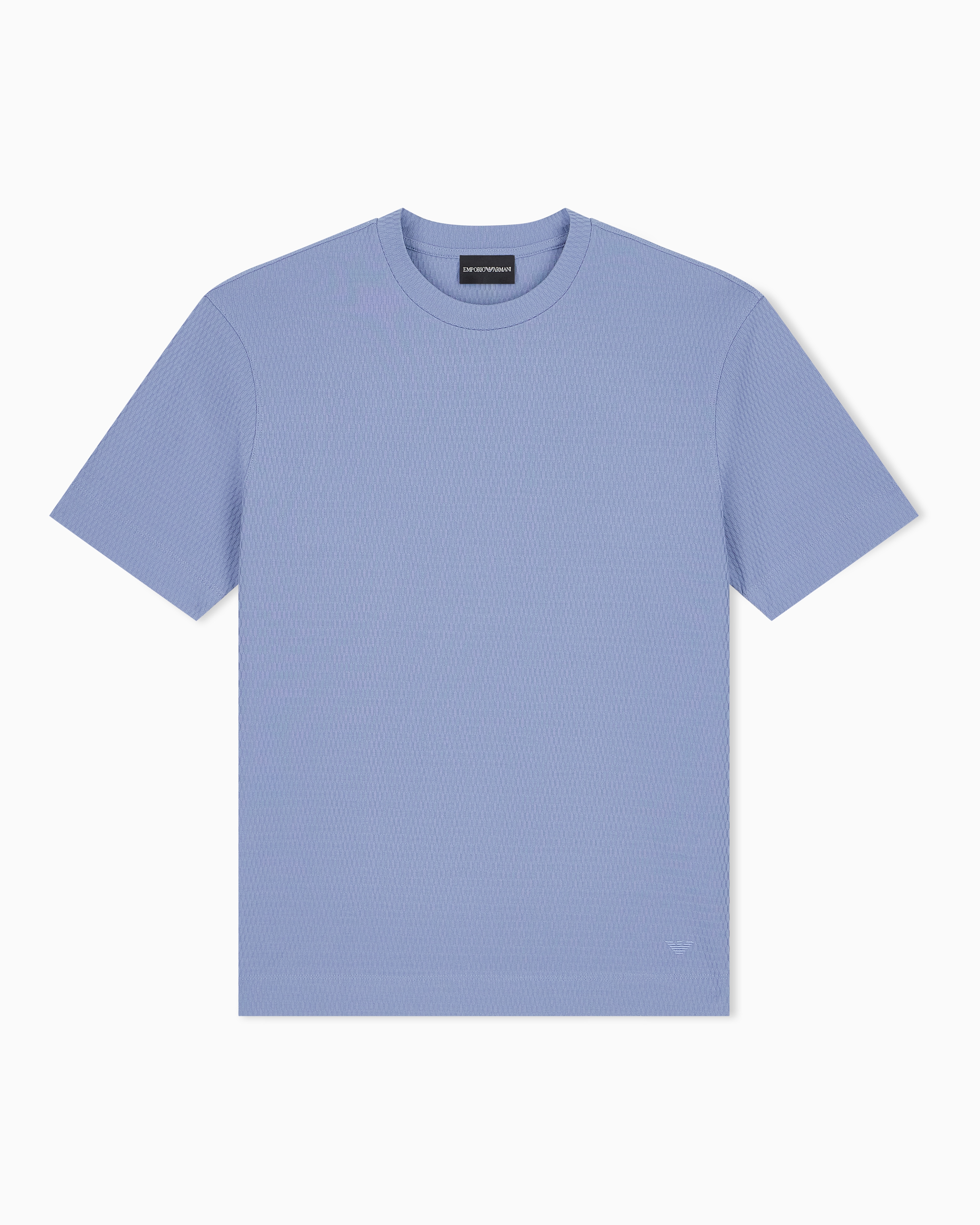 Jersey jacquard T-shirt | Emporio Armani US