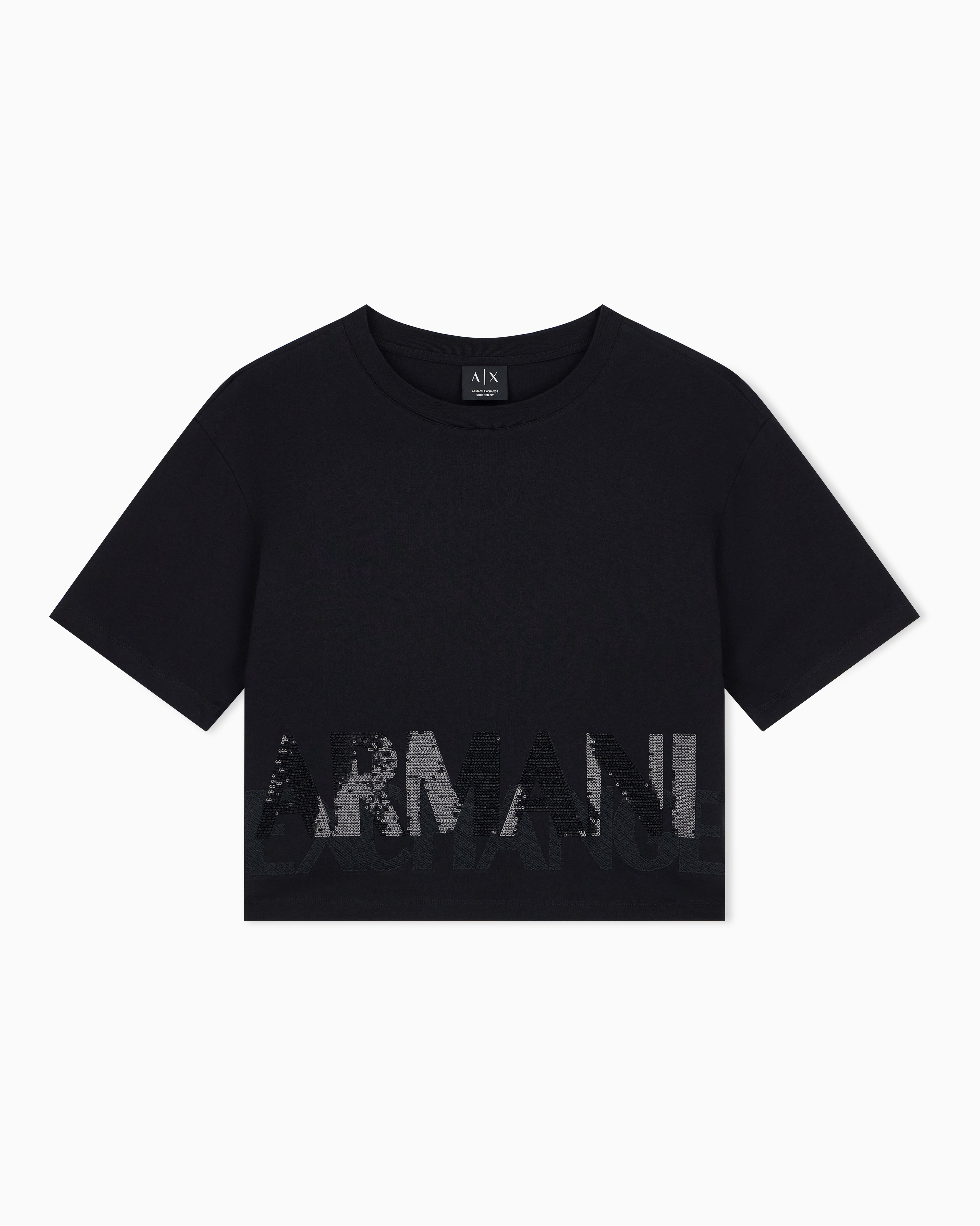 regular t-shirt in cotton jersey | Armani Exchange