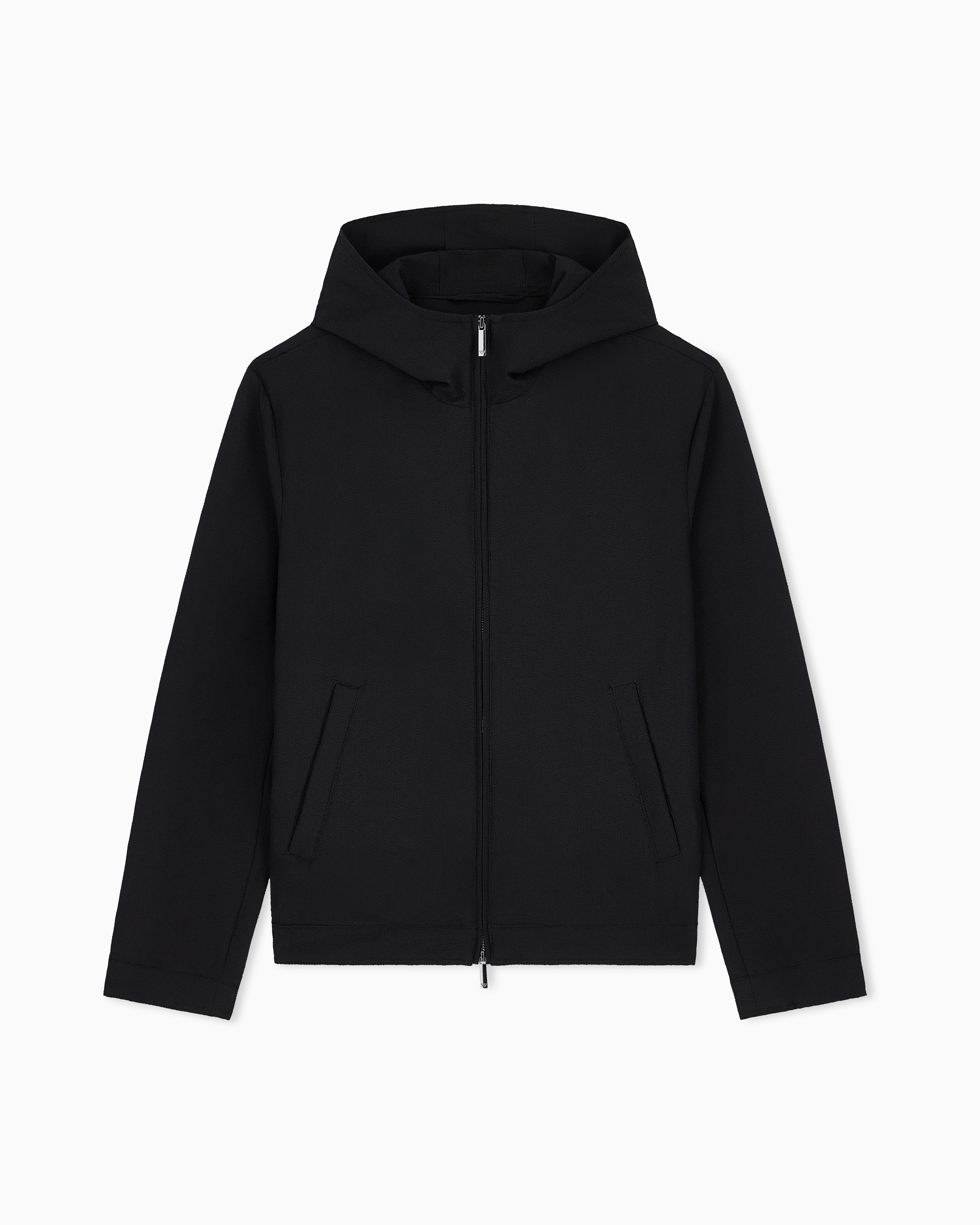 Blouson jacket seersucker with down and feather padding | Emporio