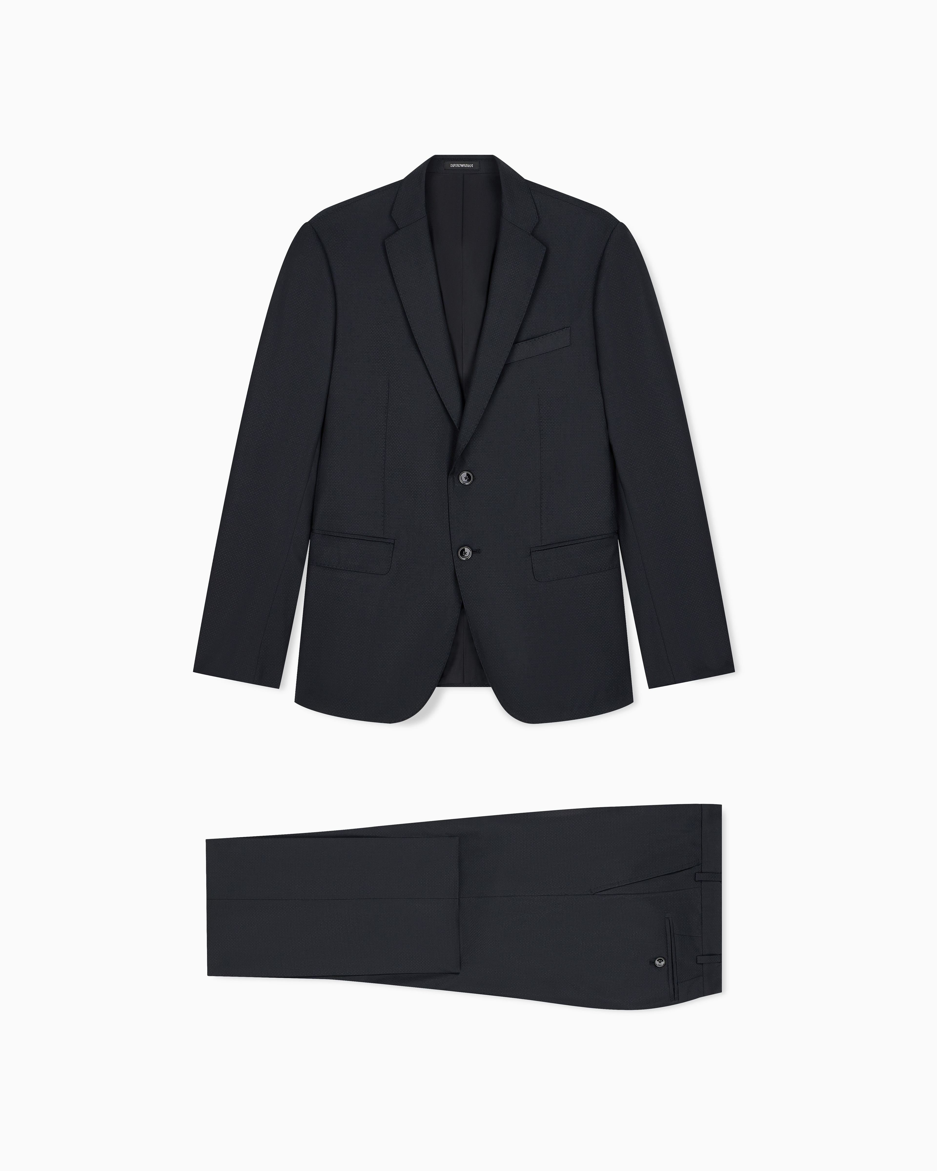 マイクロジャカード スーツ バージンウールシルク混紡 | Emporio Armani JP