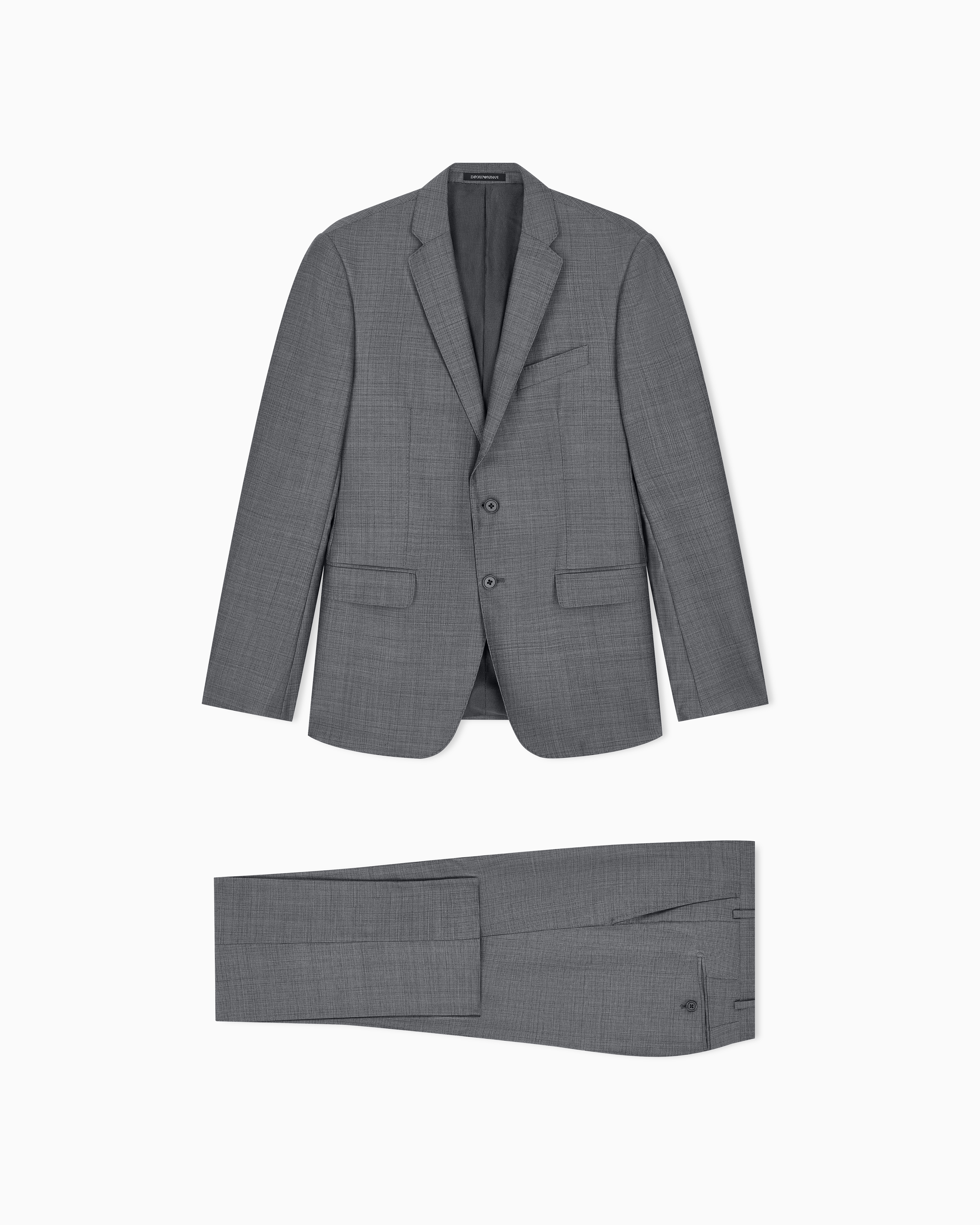 バスケット織り スーパー130s バージンウール スーツ | Emporio Armani JP