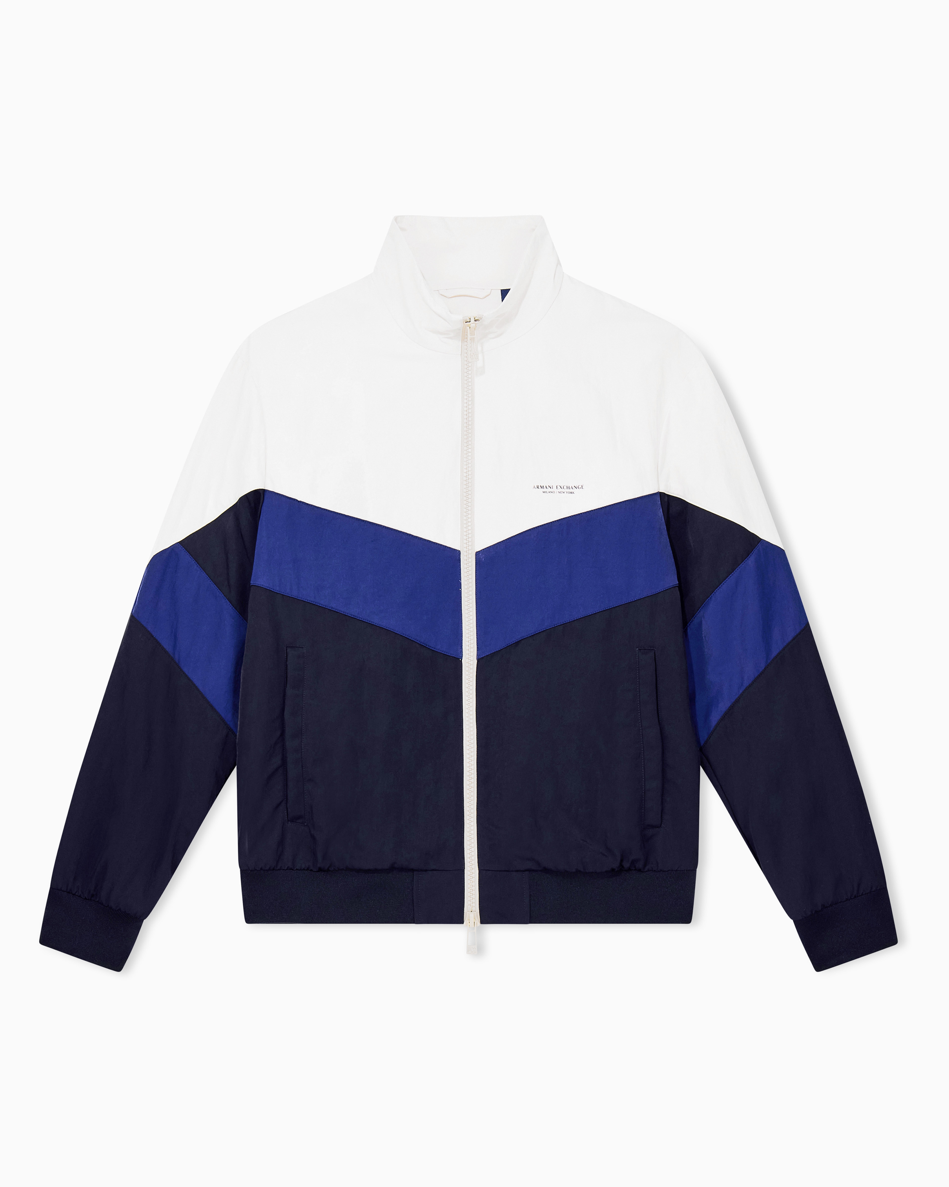 カラーブロック ナイロンブルゾン | Armani Exchange JP