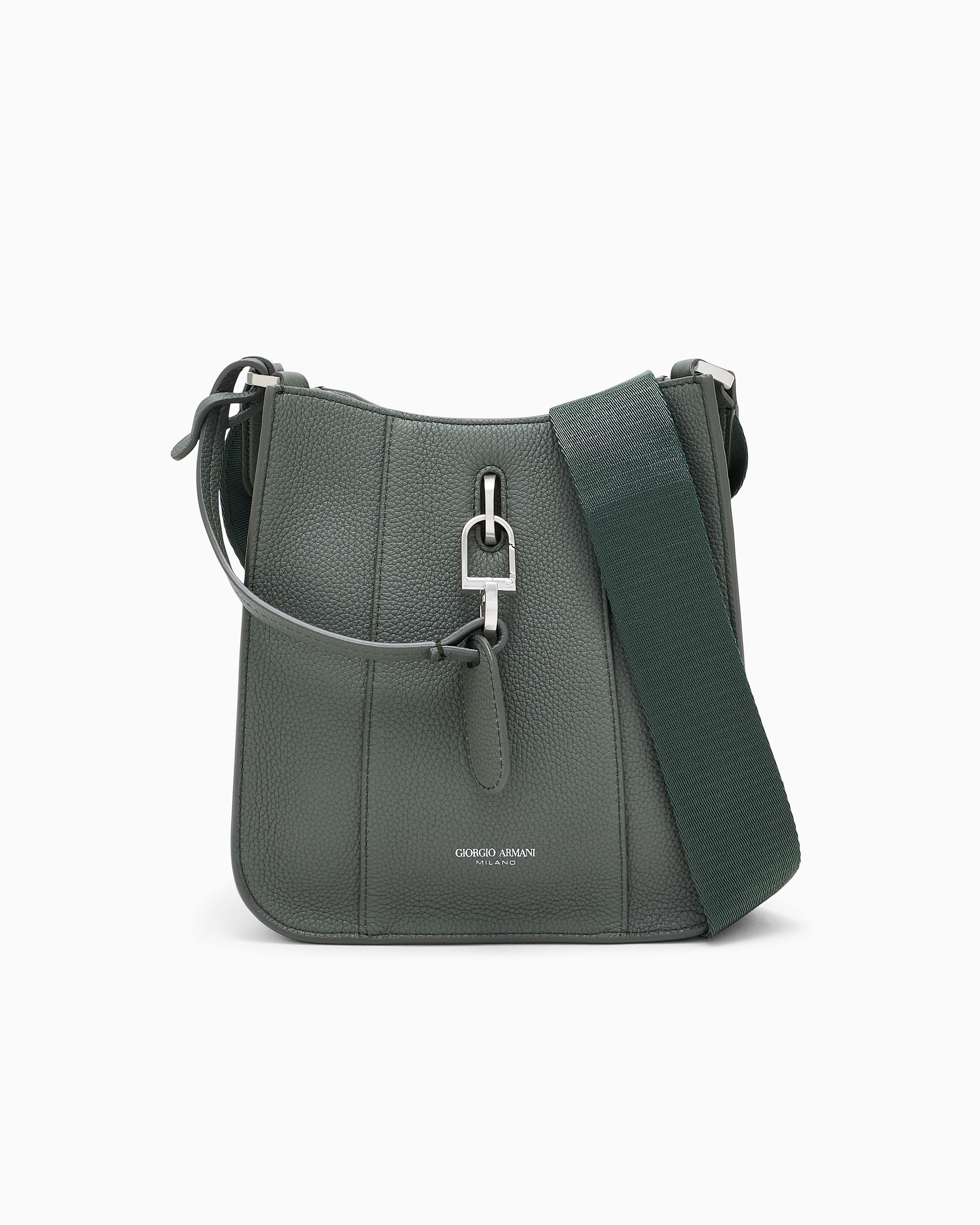 バックルディテール グレインレザー ショルダーバッグ | Giorgio Armani JP