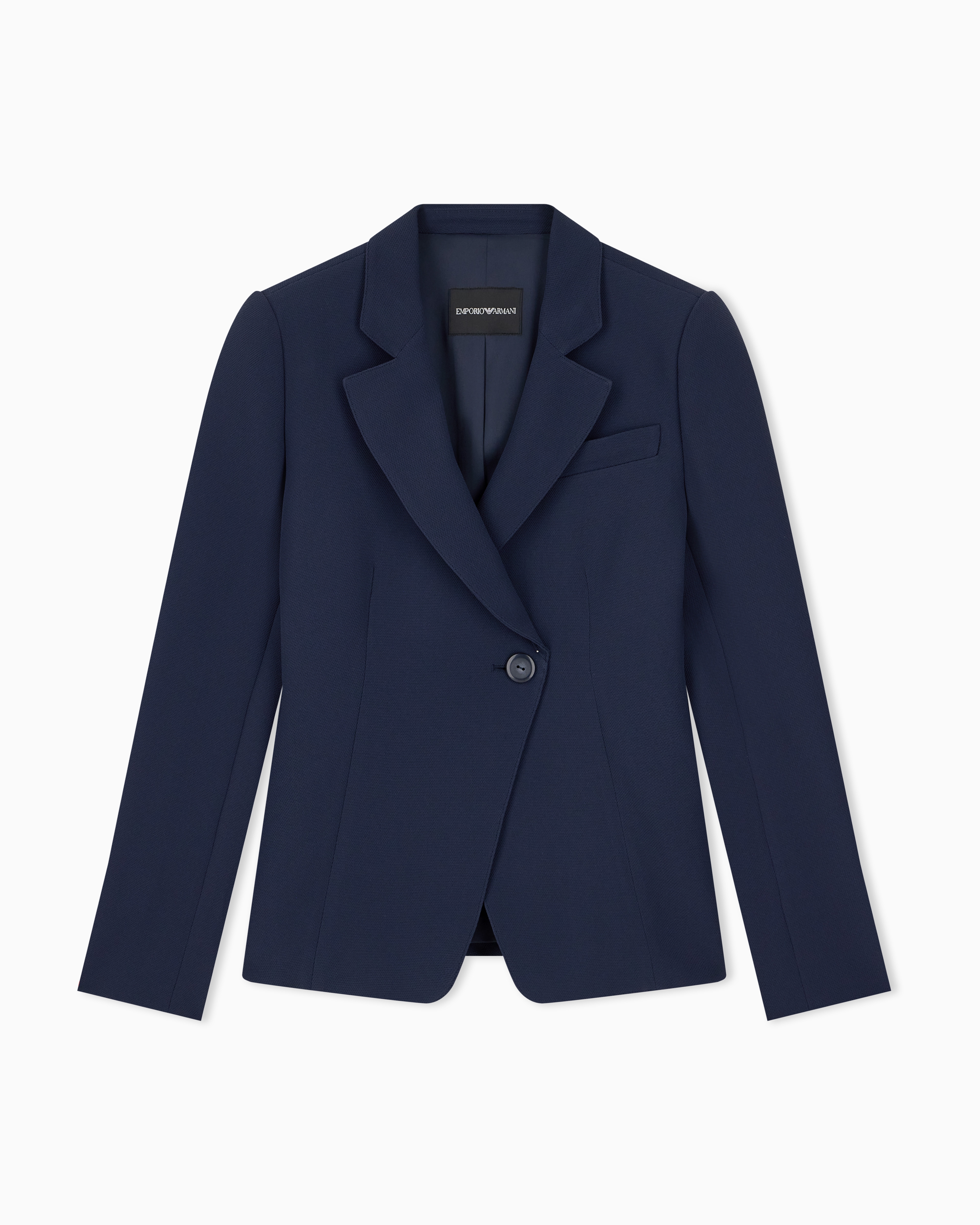 Tailored single-breasted blazer with notched lapels | Emporio