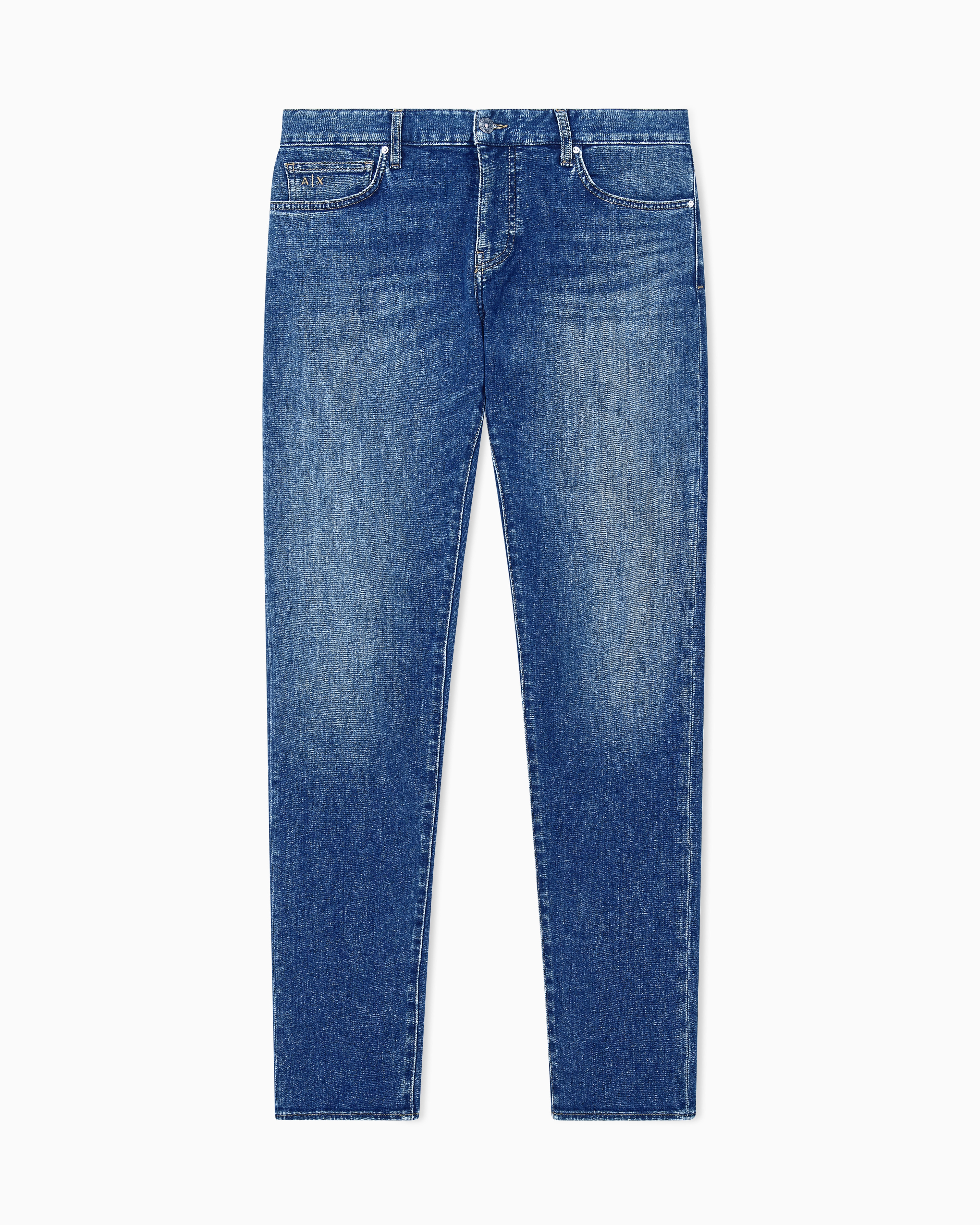 ダークブルーウォッシュ スキニー デニムパンツ | Armani Exchange JP