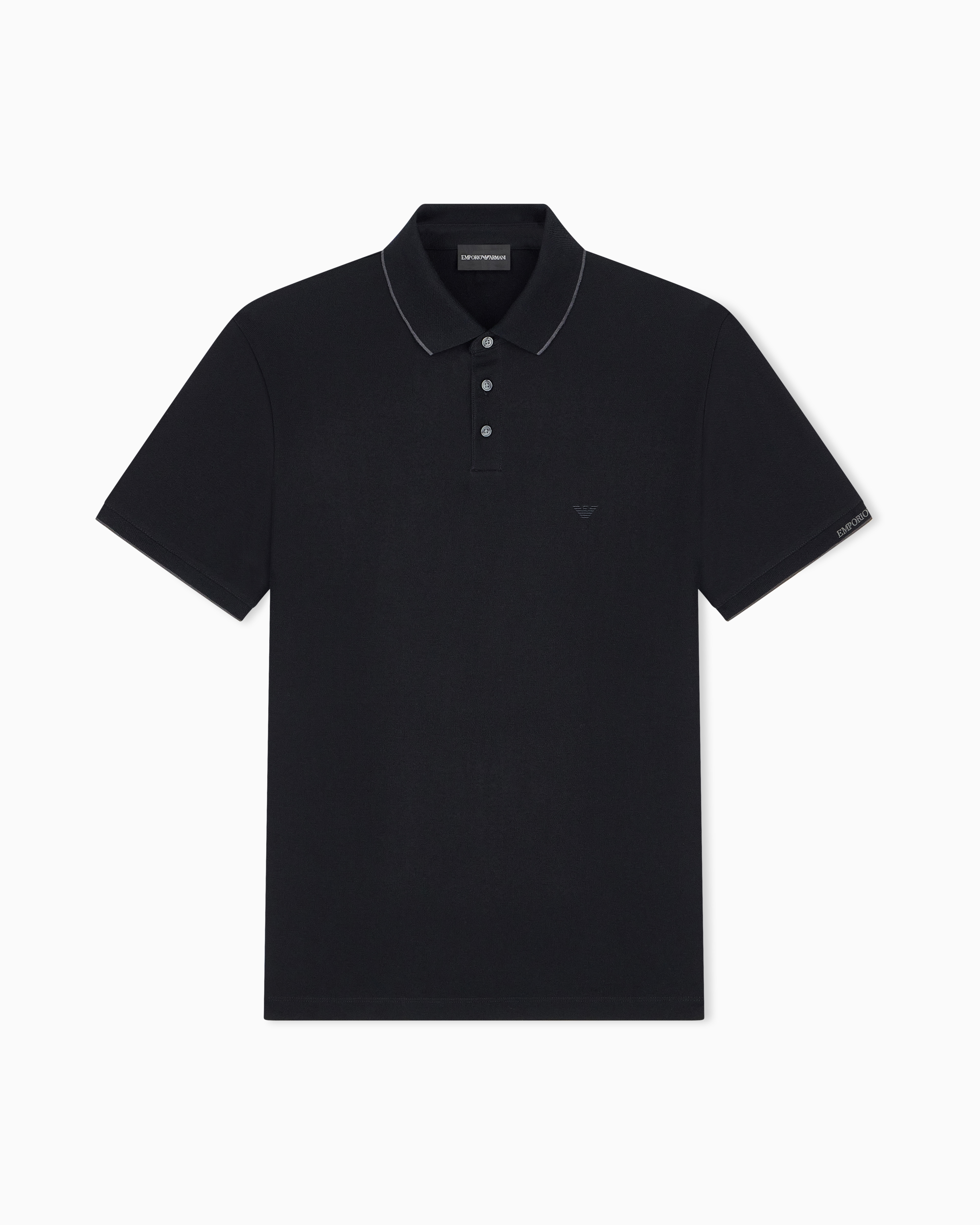 Piqué polo with embroidered logo | Emporio Armani US