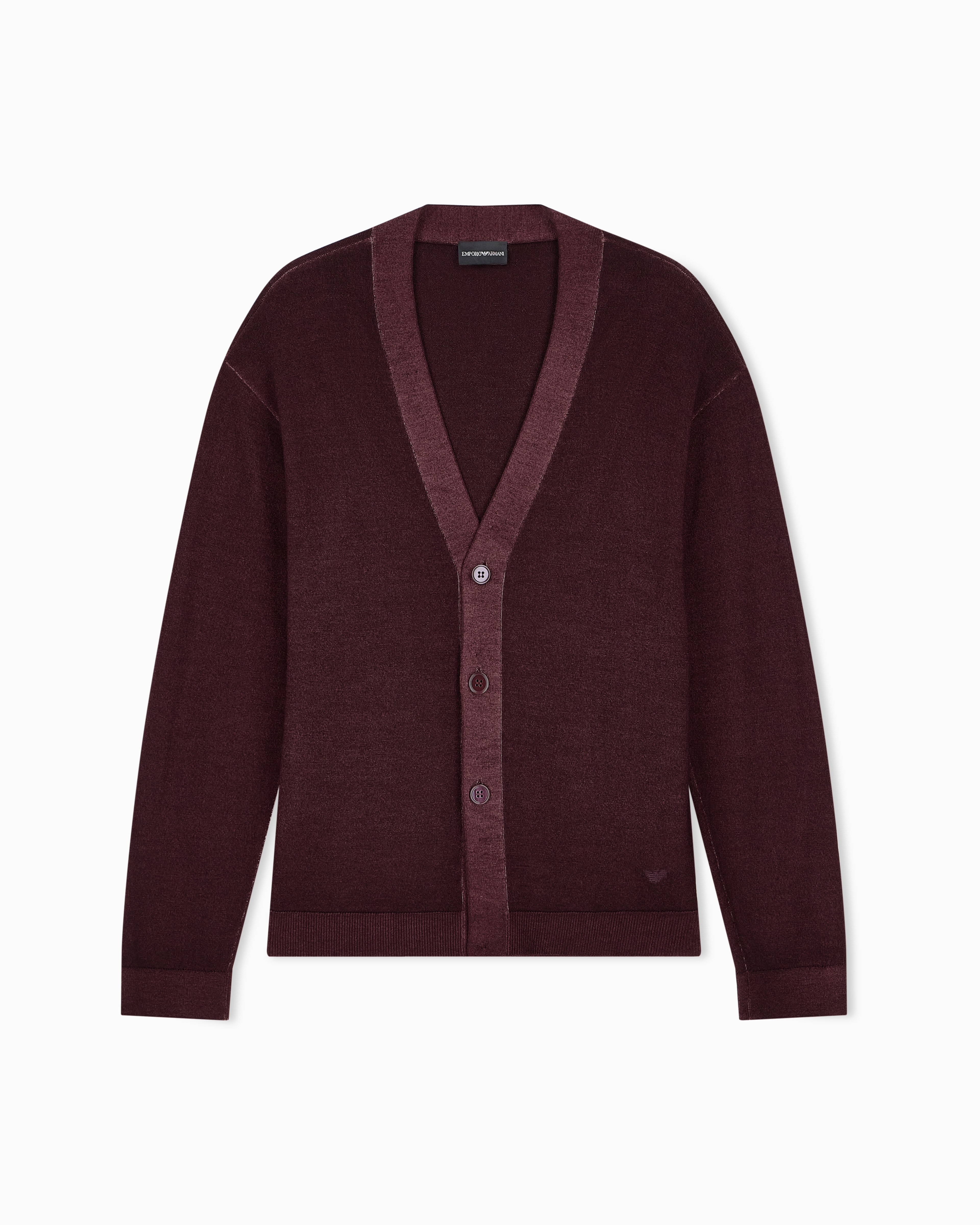 プレーンニット カーディガン バージンウール | Emporio Armani JP