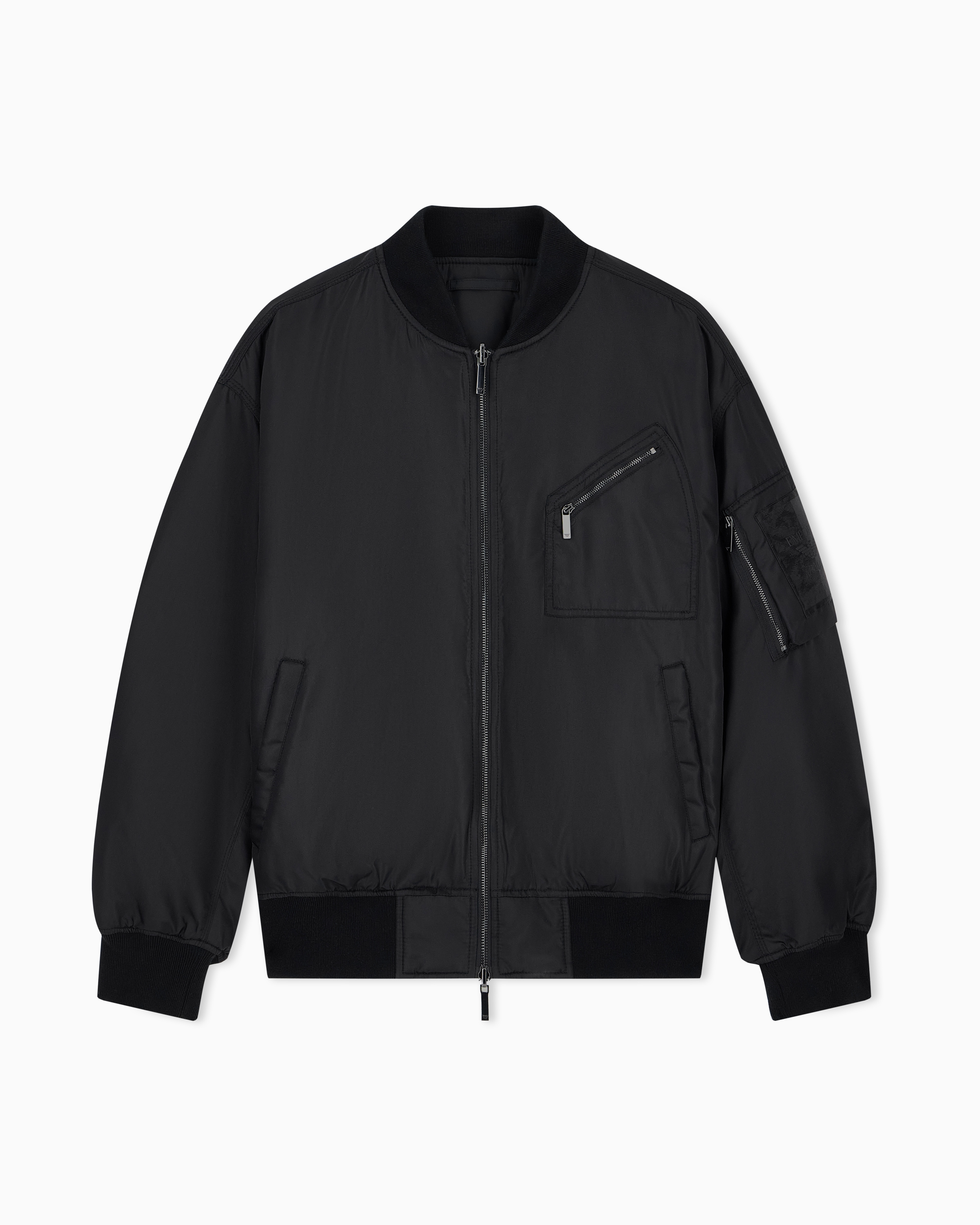 ジップポケット付き リブ ボンバージャケット | Emporio Armani JP