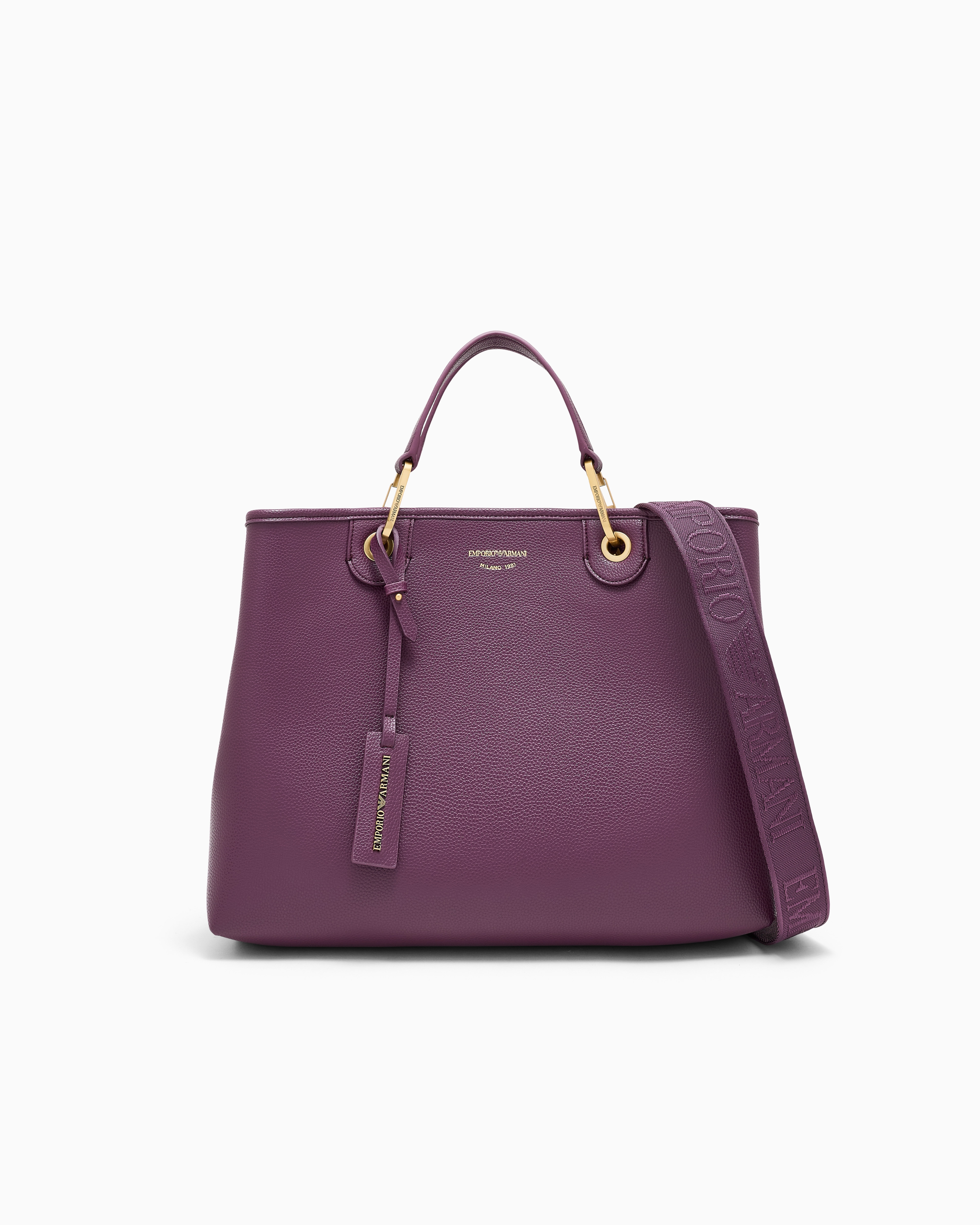 大容量 シボ加工 ストラップ付 ショッピングバッグ | Emporio Armani JP