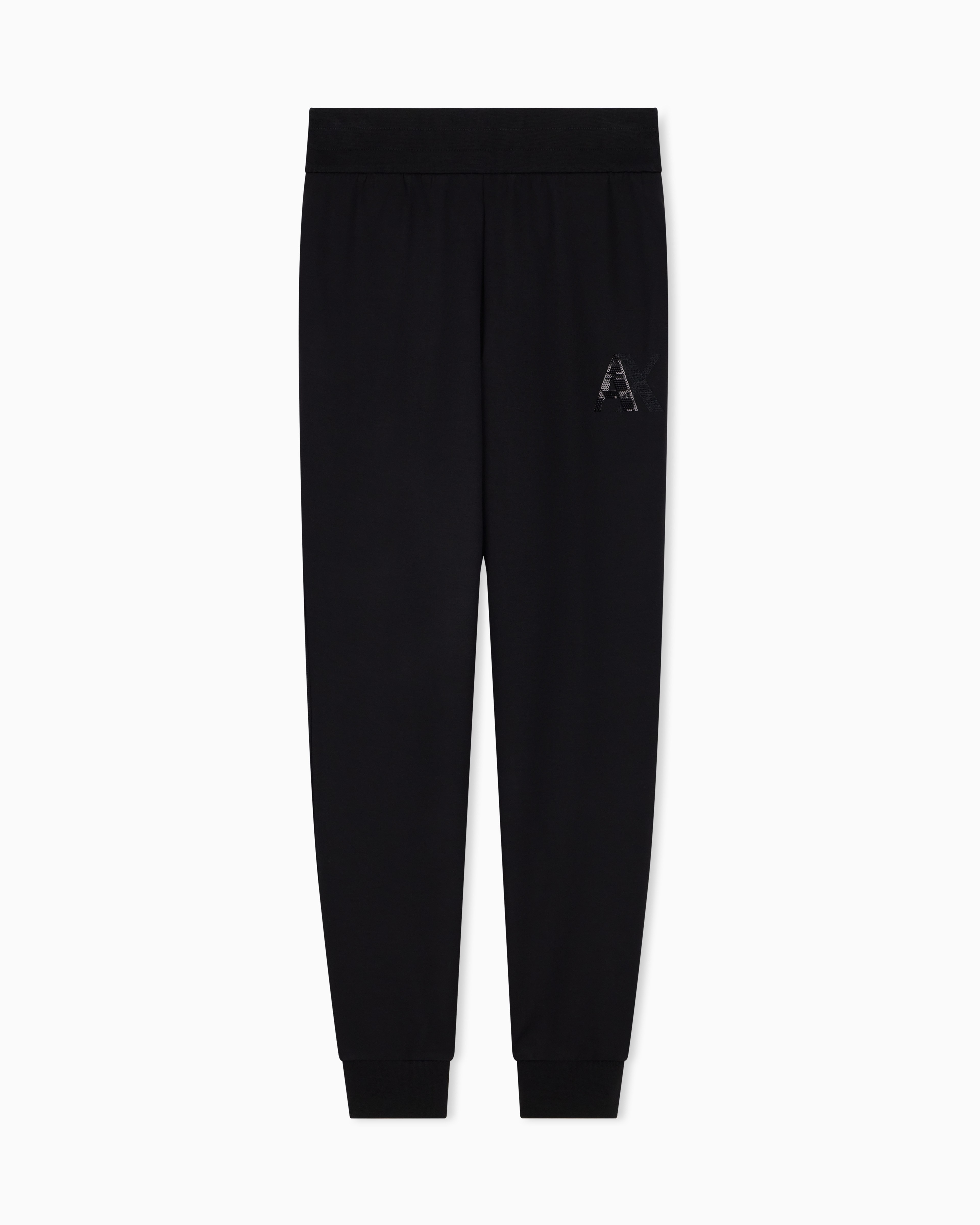 regular fit trousers jersey in stretch viscose scuba | Armani