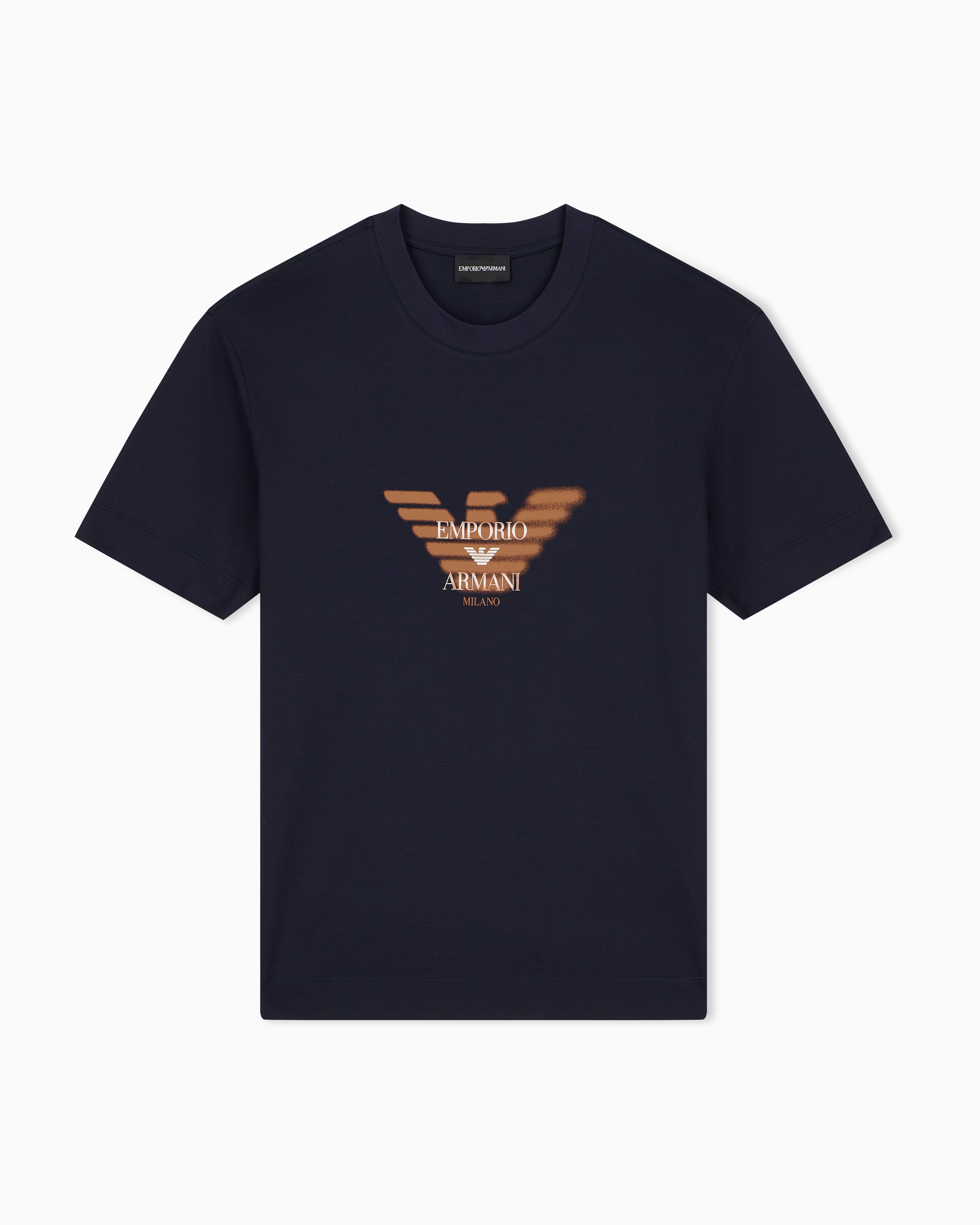 Lyocell blend jersey T-shirt with graffiti eagle logo print