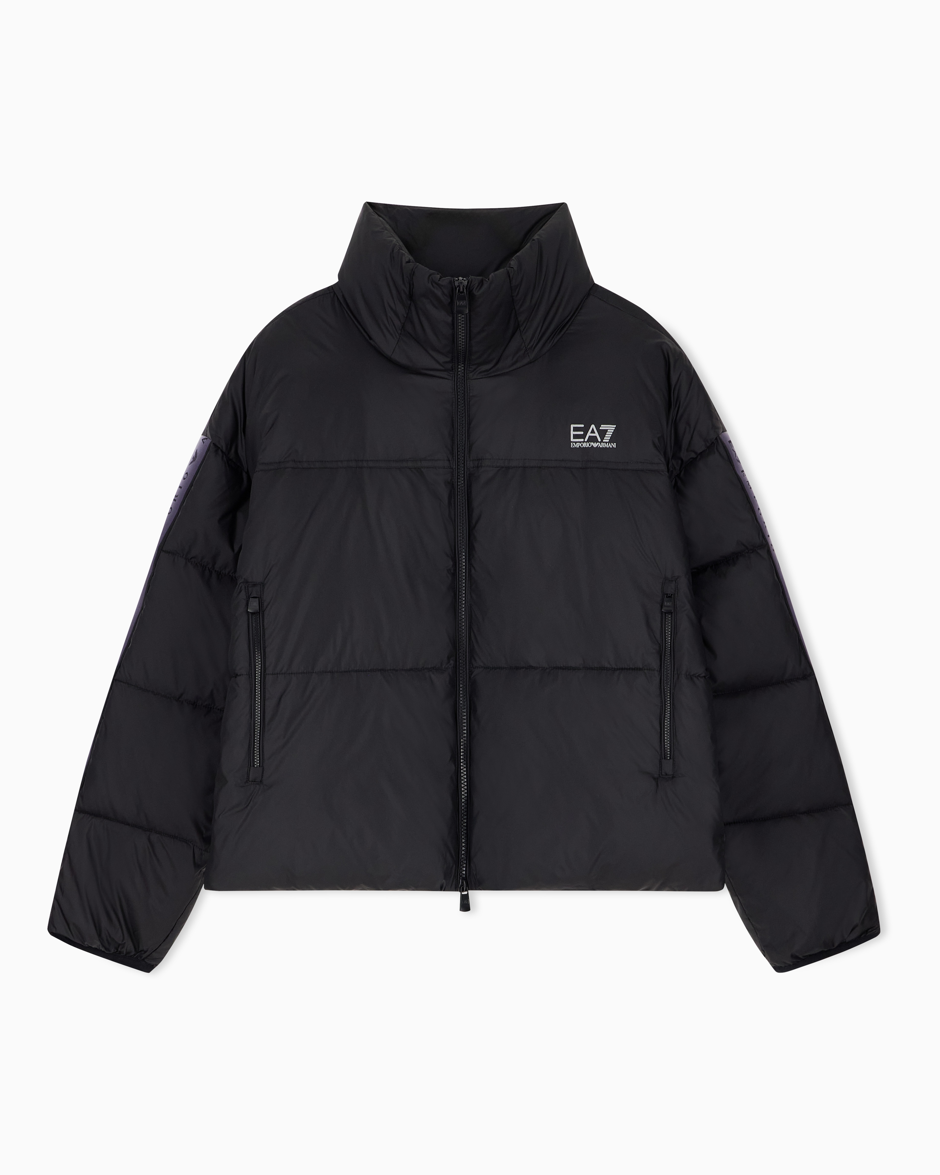 Padded bomber jacket Natural Ventus 7 in technical fabric | EA7 CA