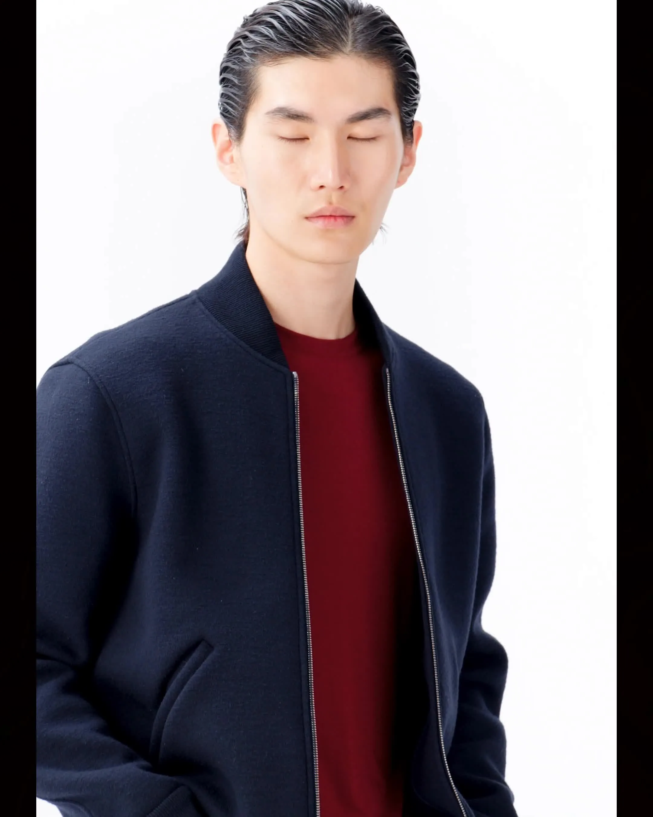Crew-neck short-sleeved T-shirt in stretch viscose jersey