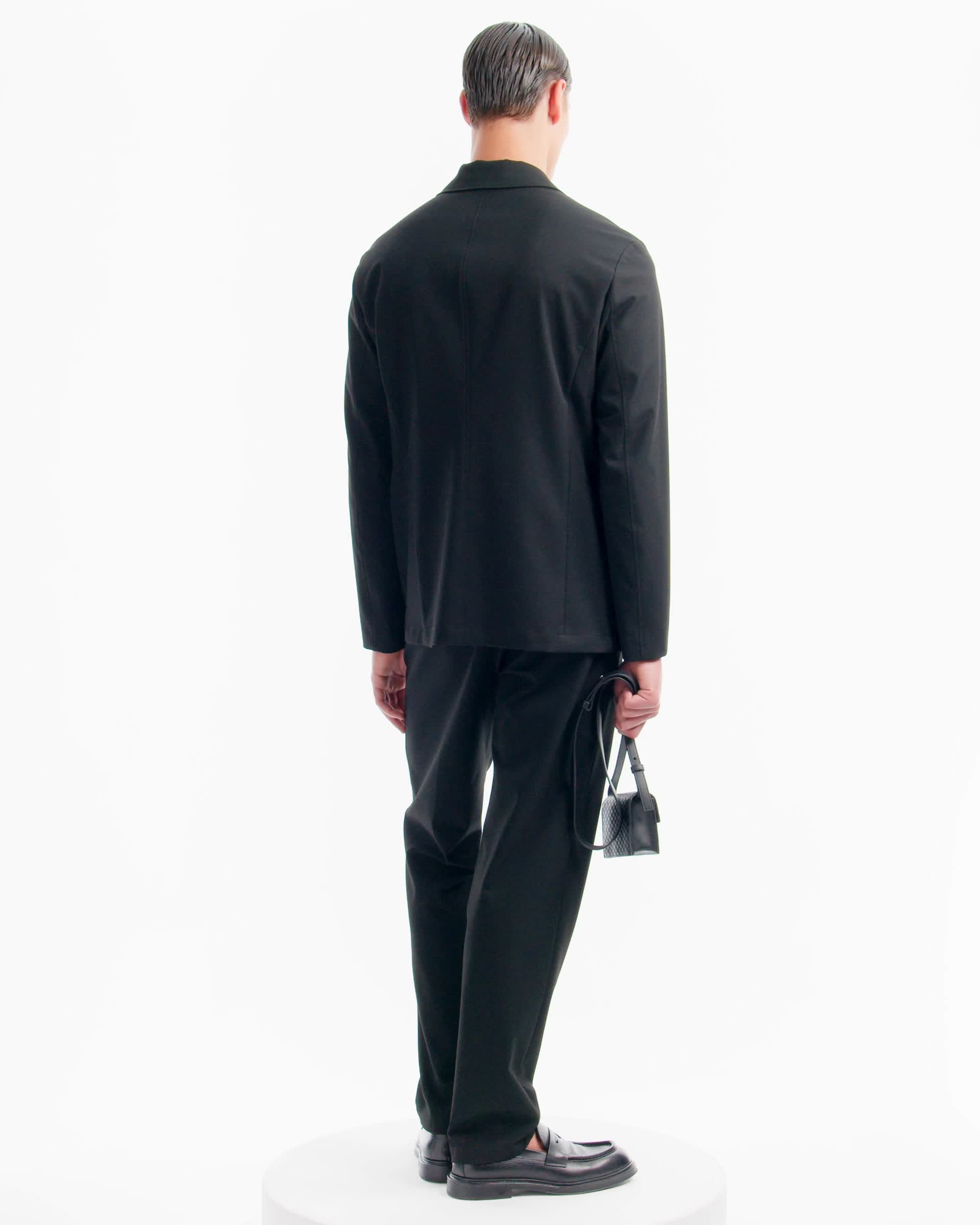 シングルブレストジャケット コンパクトファブリック 紡毛仕上げ