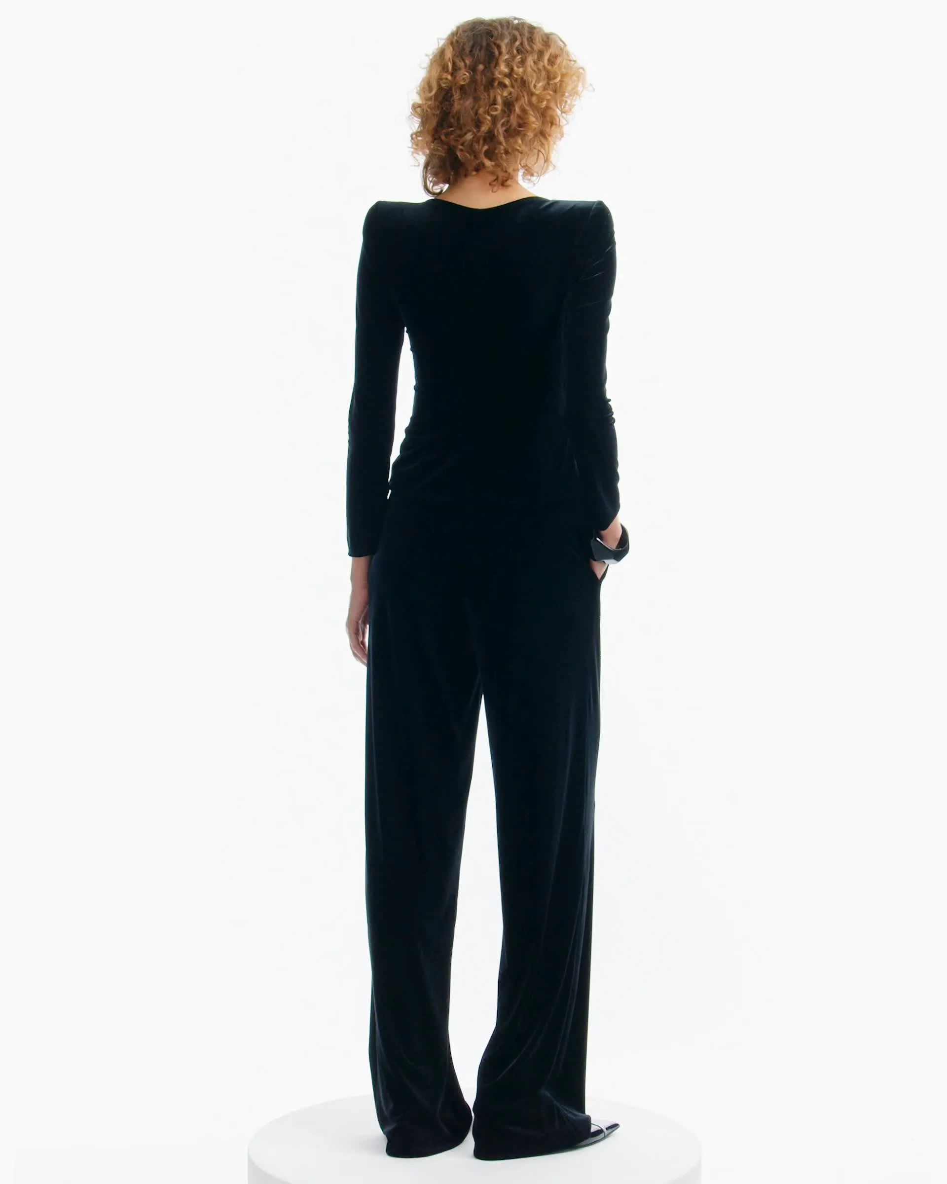 Moon Capsule collection chenille jersey jacket with organza