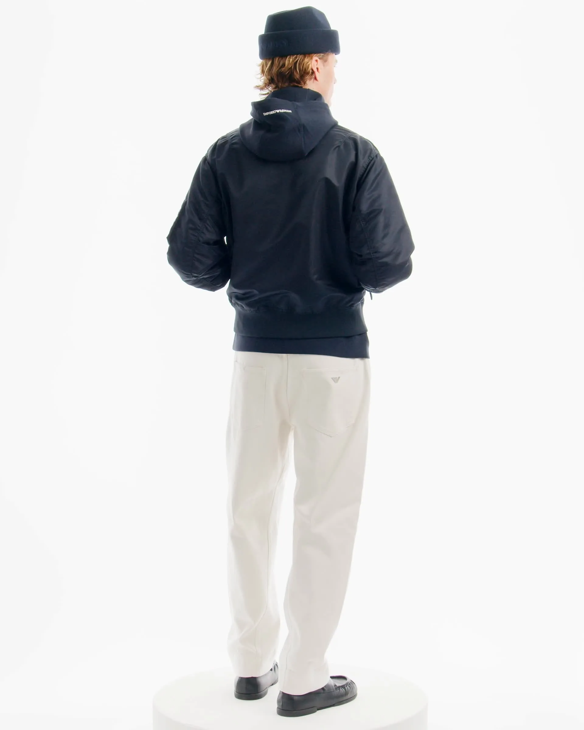 フード付きスウェットシャツ ダブルジャージー フレンチブルドッグ刺繍