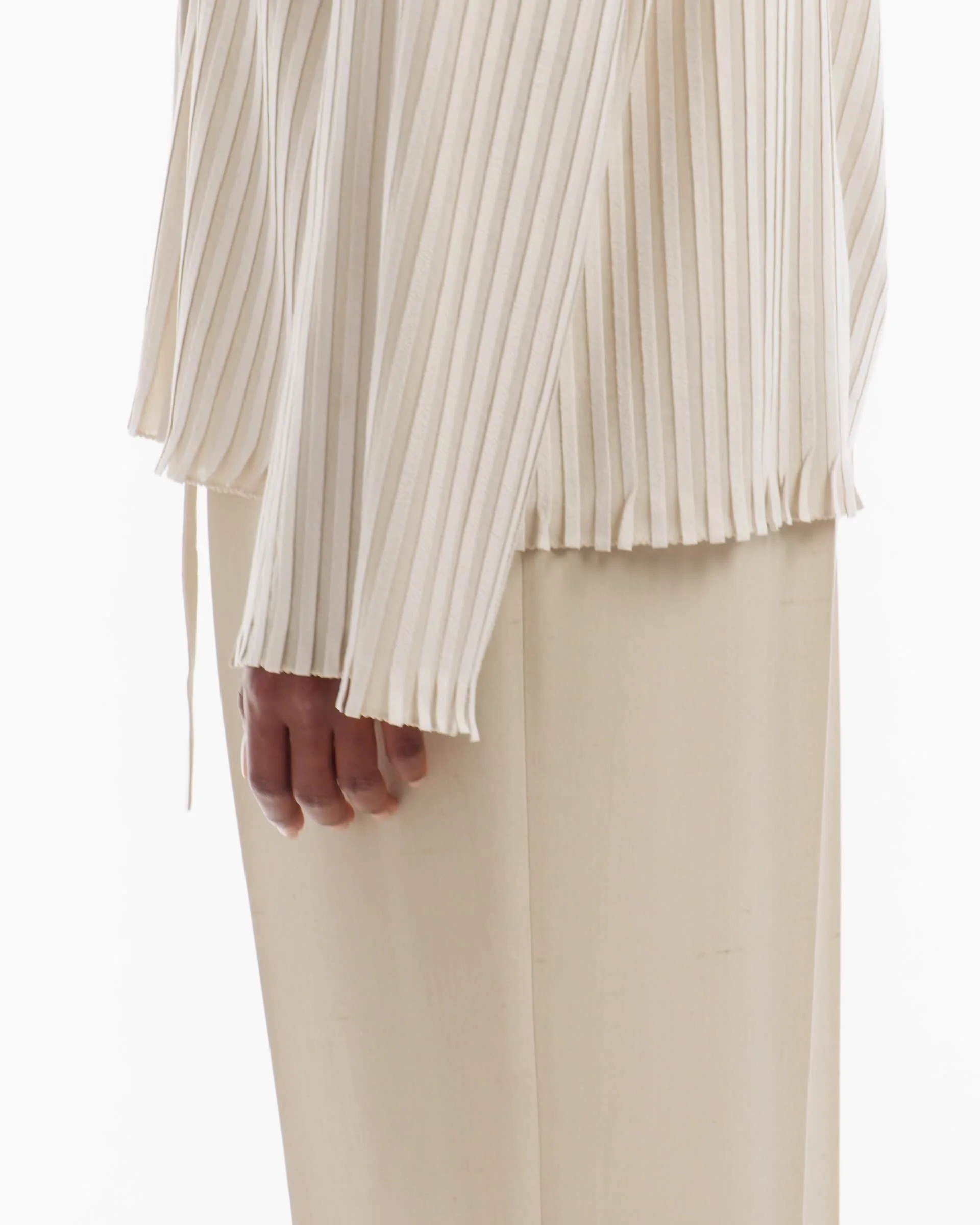 パンツ GIORGIO ARMANI Beige silk pant (GW000641TE14288 U8048) Double-pleat, silk-shantung trousers | Giorgio Armani