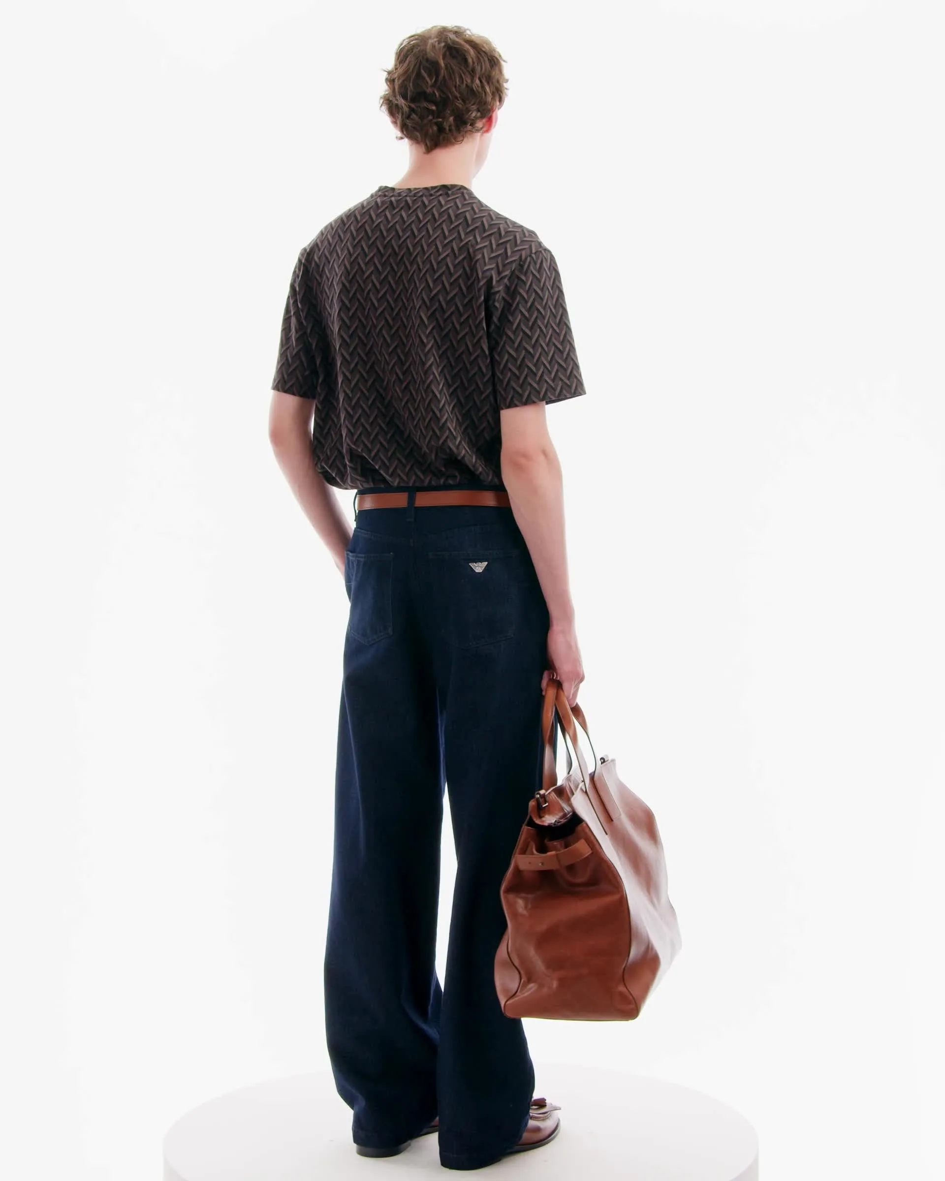 【DEARMINE】Symbol wide denim pants Women Low Waisted Pants Wide Leg Denim Jeans Straight Casual