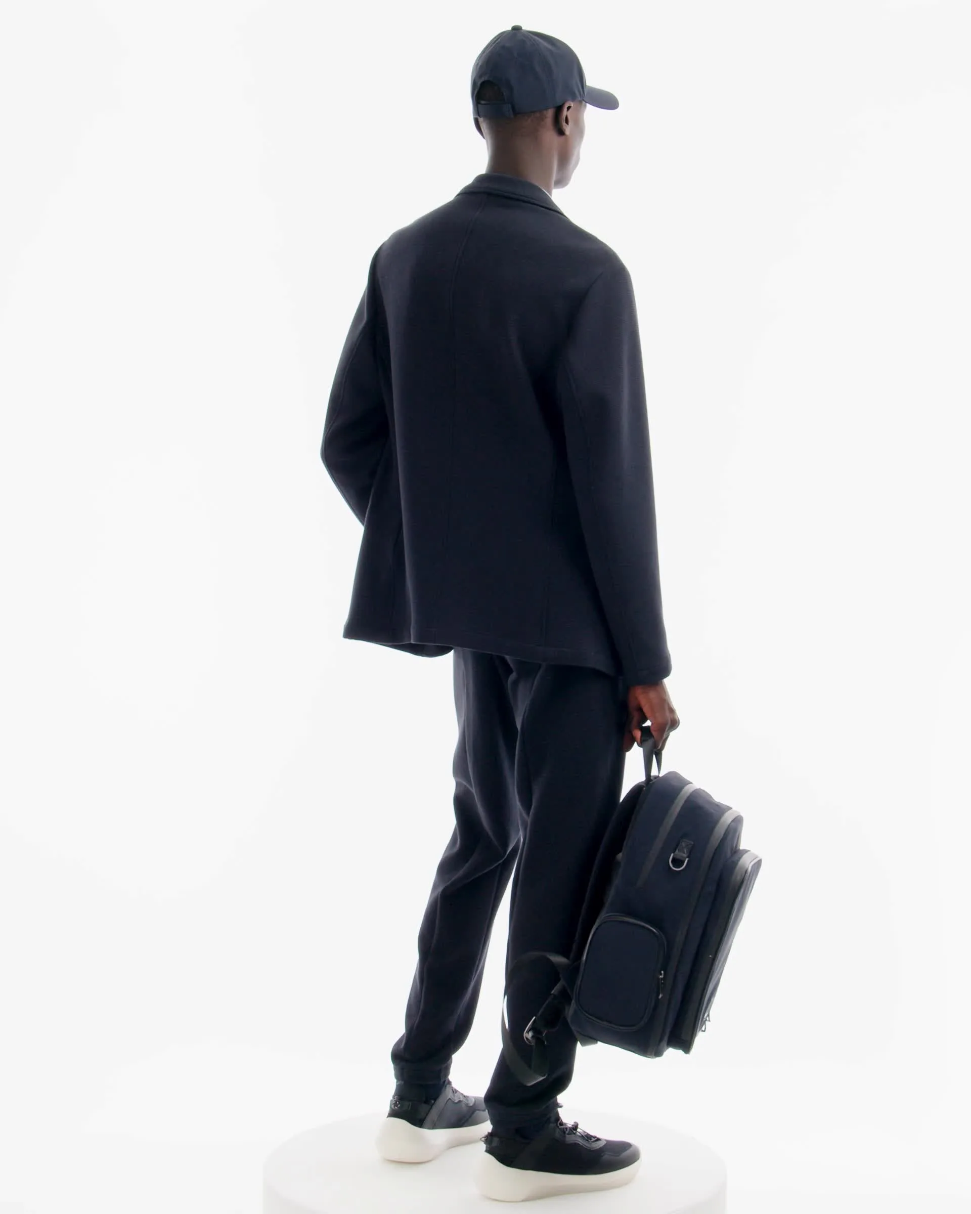 美品！エンポリオアルマーニ ワッフル トラベルジャケット ストレッチ パッカブル 美品！エンポリオアルマーニ ワッフル トラベルジャケット