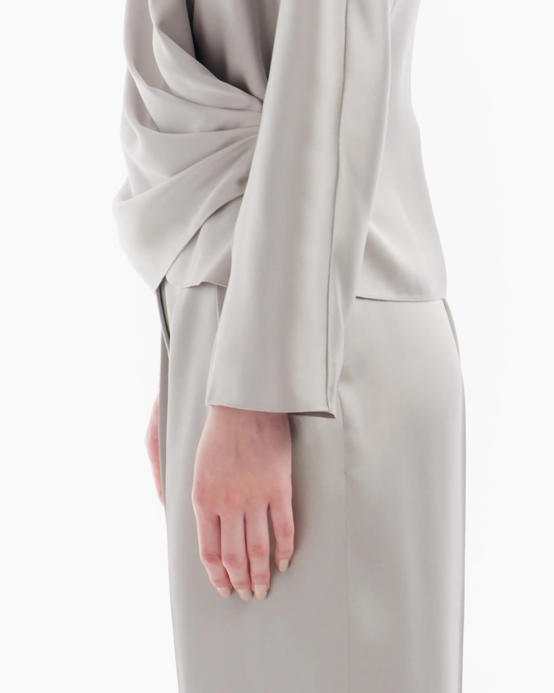 Double-sided silk-satin two-pleat trousers | Giorgio Armani